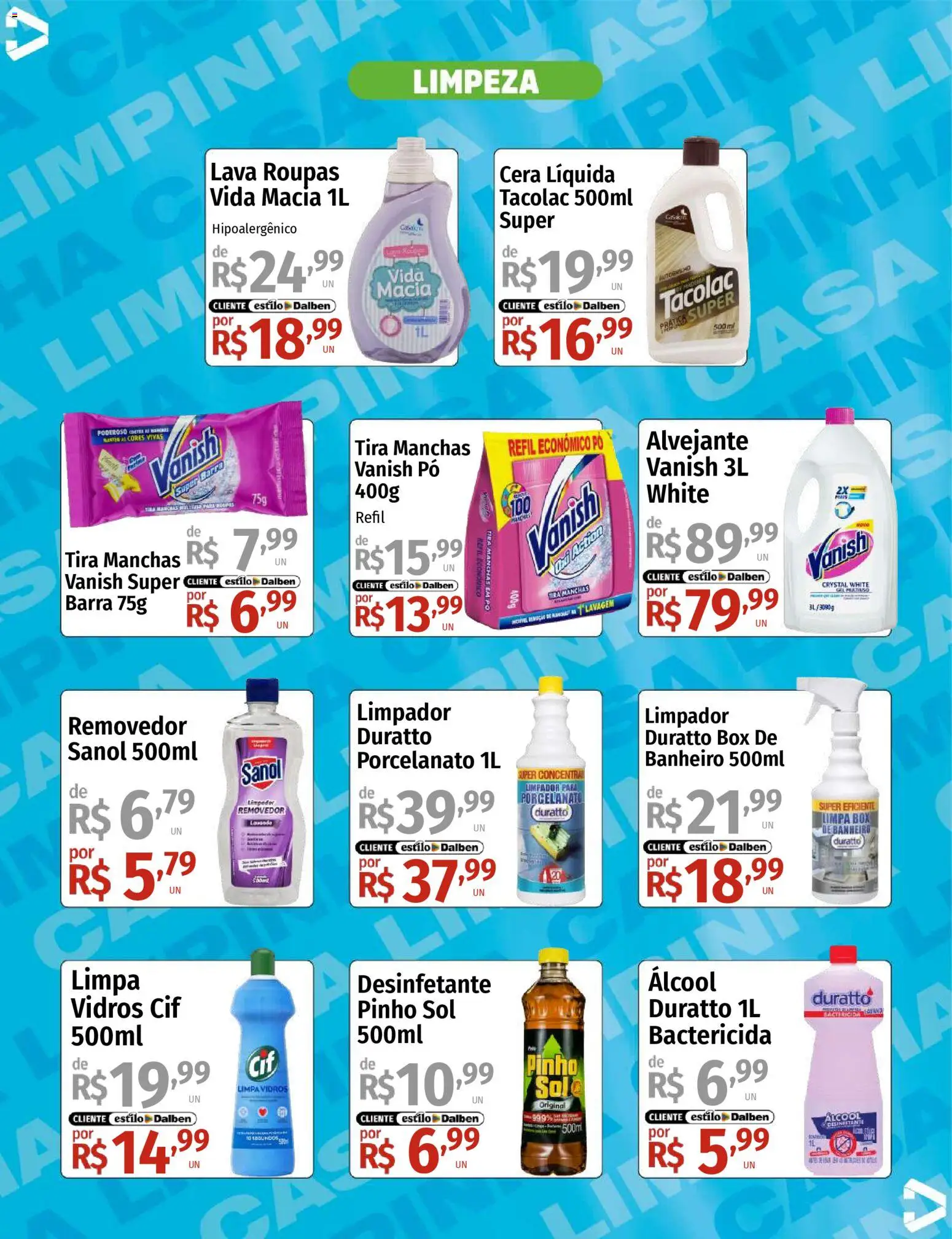 Supermercado Dalben Folheto - válido de 02.02.2026 | Página: 3 | Produtos: Pó, Tira manchas, Roupas, Vanish
