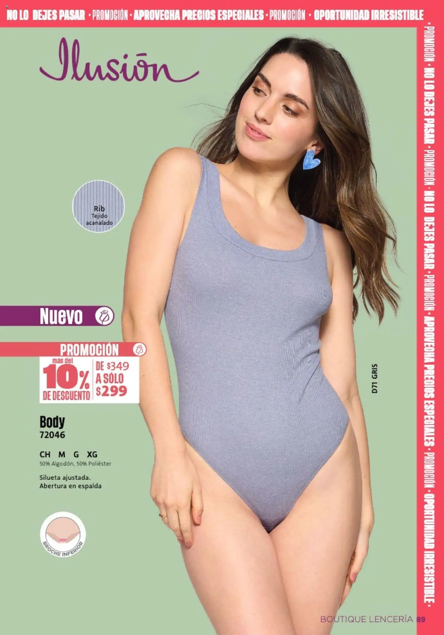 Nuevas ofertas de Ilusión válidas en toda la República Mexicana desde el 01.02.2026. ¡Encuentra las mejores ofertas en Ilusión catálogo Primavera! | Página: 91 | Productos: Body, Lenceria