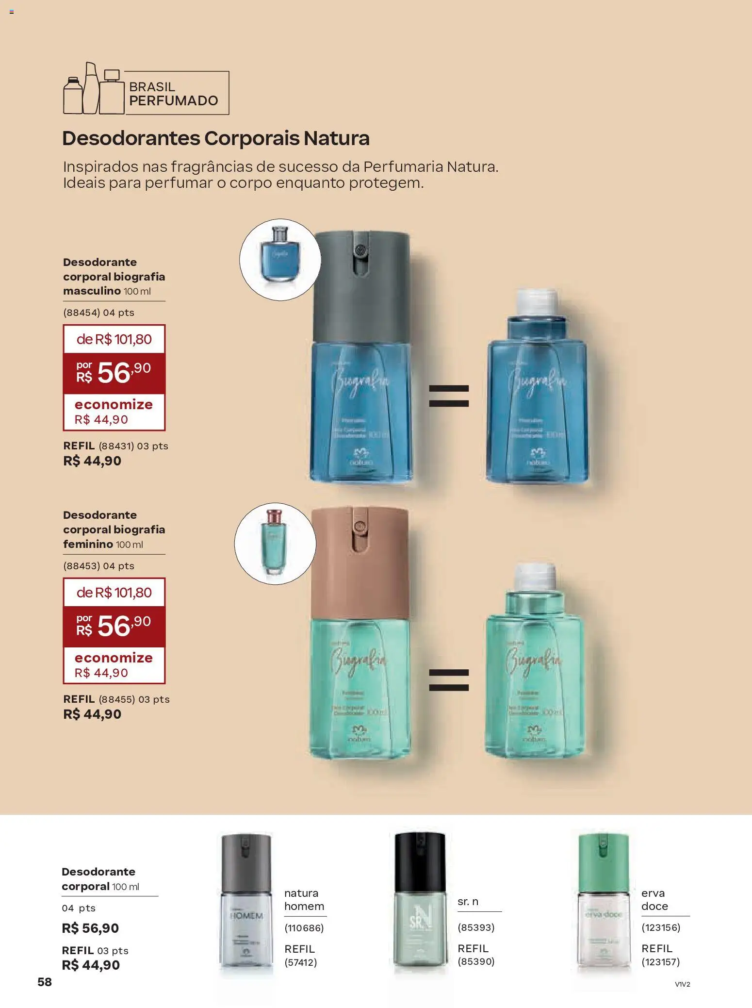Natura Folheto - válido de 19.02.2026 | Página: 58 | Produtos: Desodorante