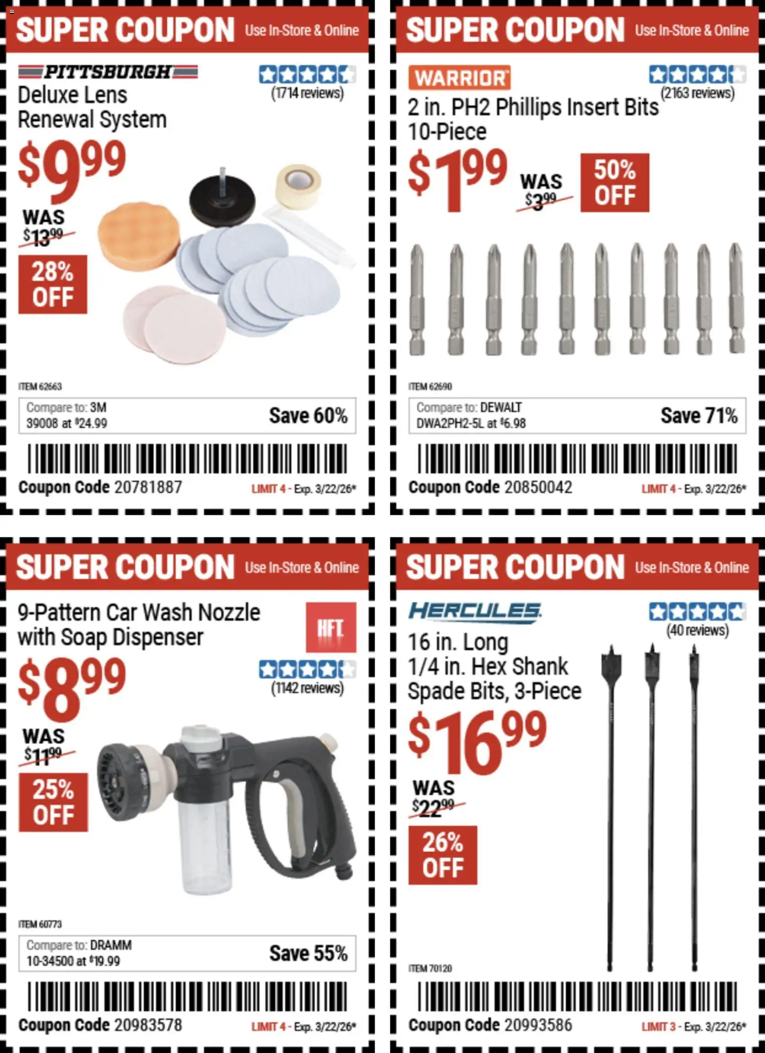 Harbor Freight Dollar Days - valid from 09.03.2026 | Page: 1 | Products: Spade, Soap