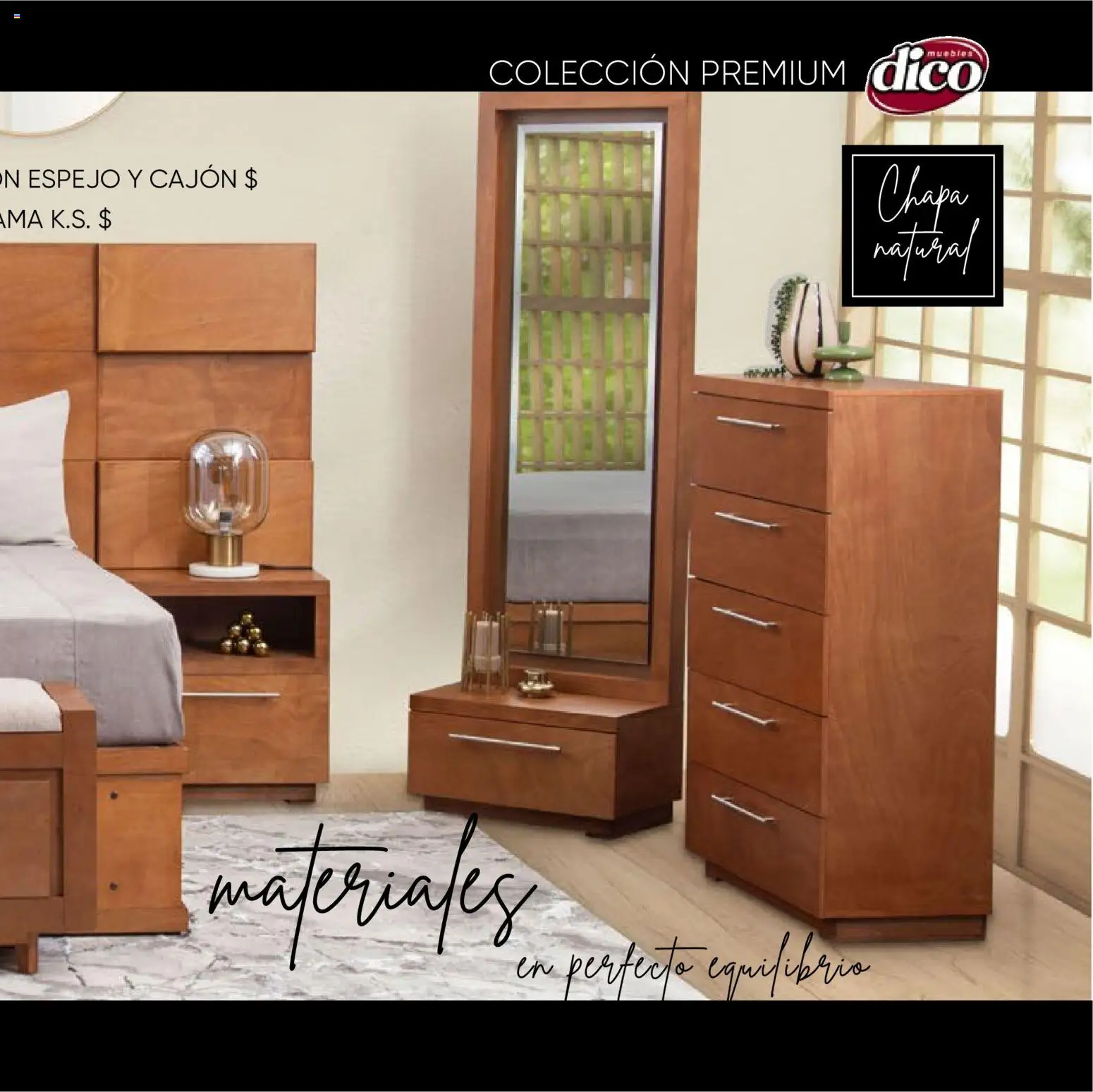 Nuevas ofertas de Muebles Dico válidas en toda la República Mexicana desde el 22.10.2025. ¡Encuentra las mejores ofertas en Muebles Dico catálogo Colección Premium! | Página: 3 | Productos: Chapa, Espejo