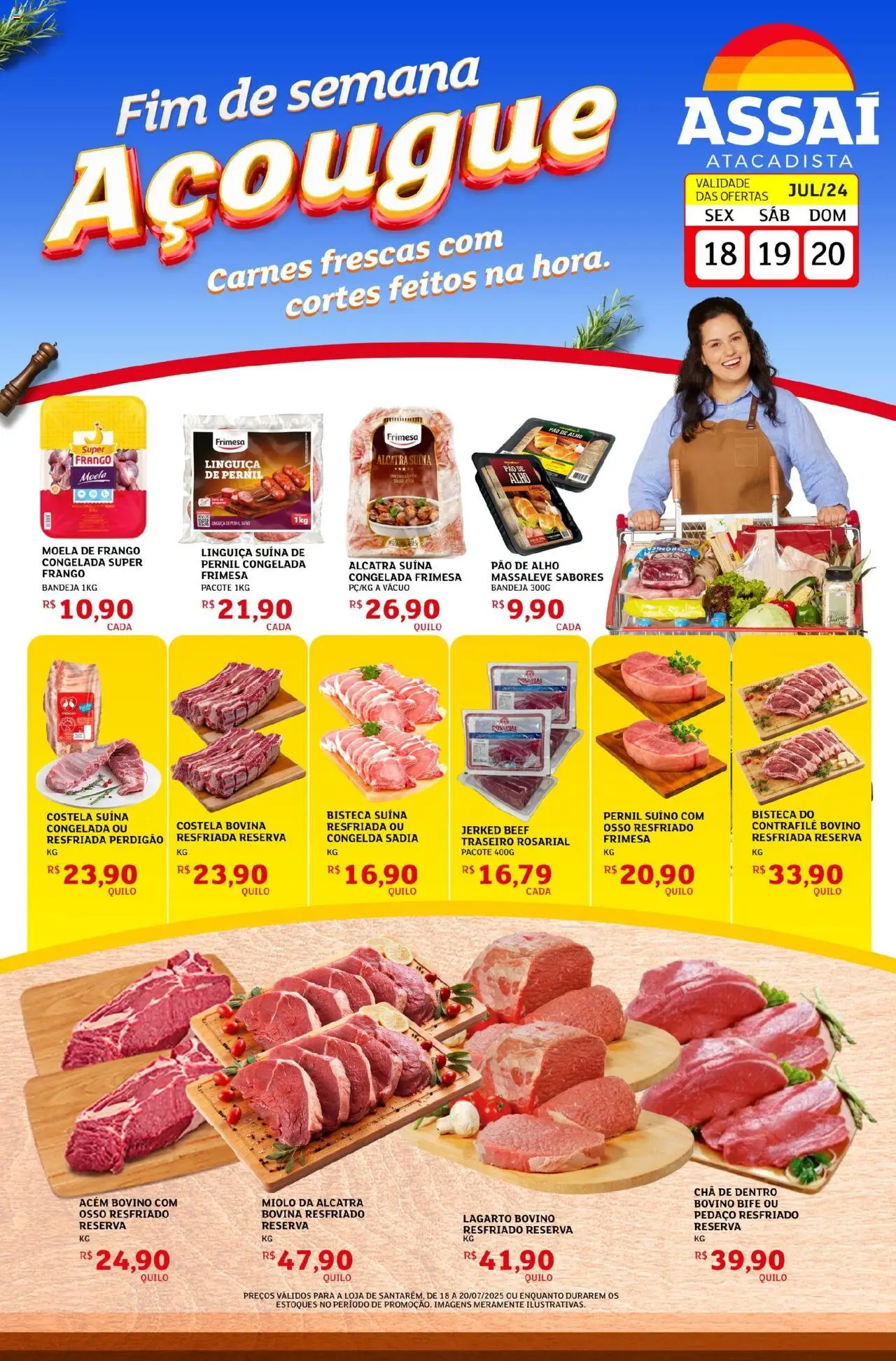 Assaí Atacadista Folheto - válido de 18.07.2025 | Página: 1 | Produtos: Acém, Moela, Pão, Chá
