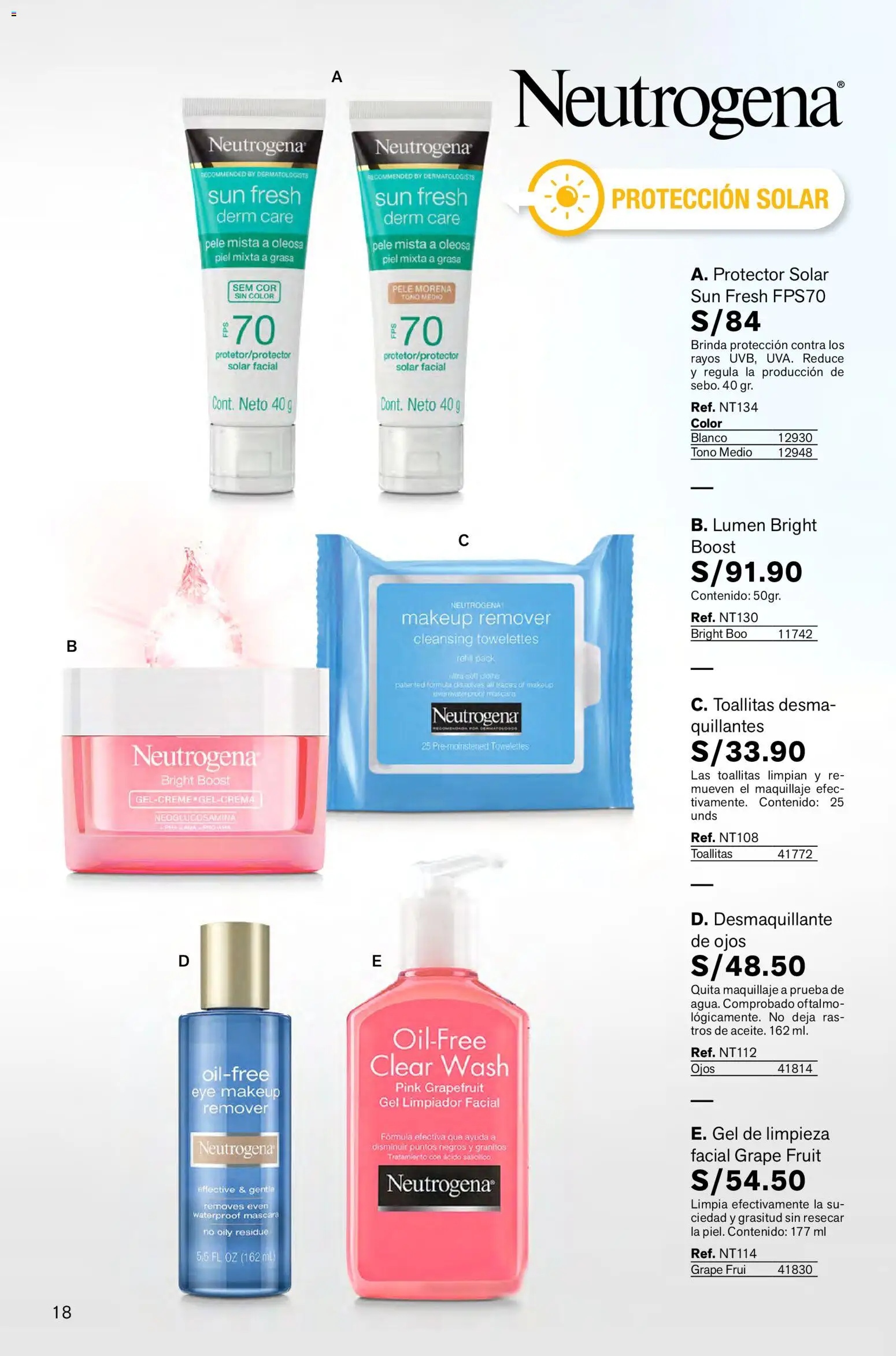 Catálogo Leonisa válido desde 26.12.2025 | Página: 18 | Productos: Máscara, Desmaquillante de ojos, Protector solar, Maquillaje