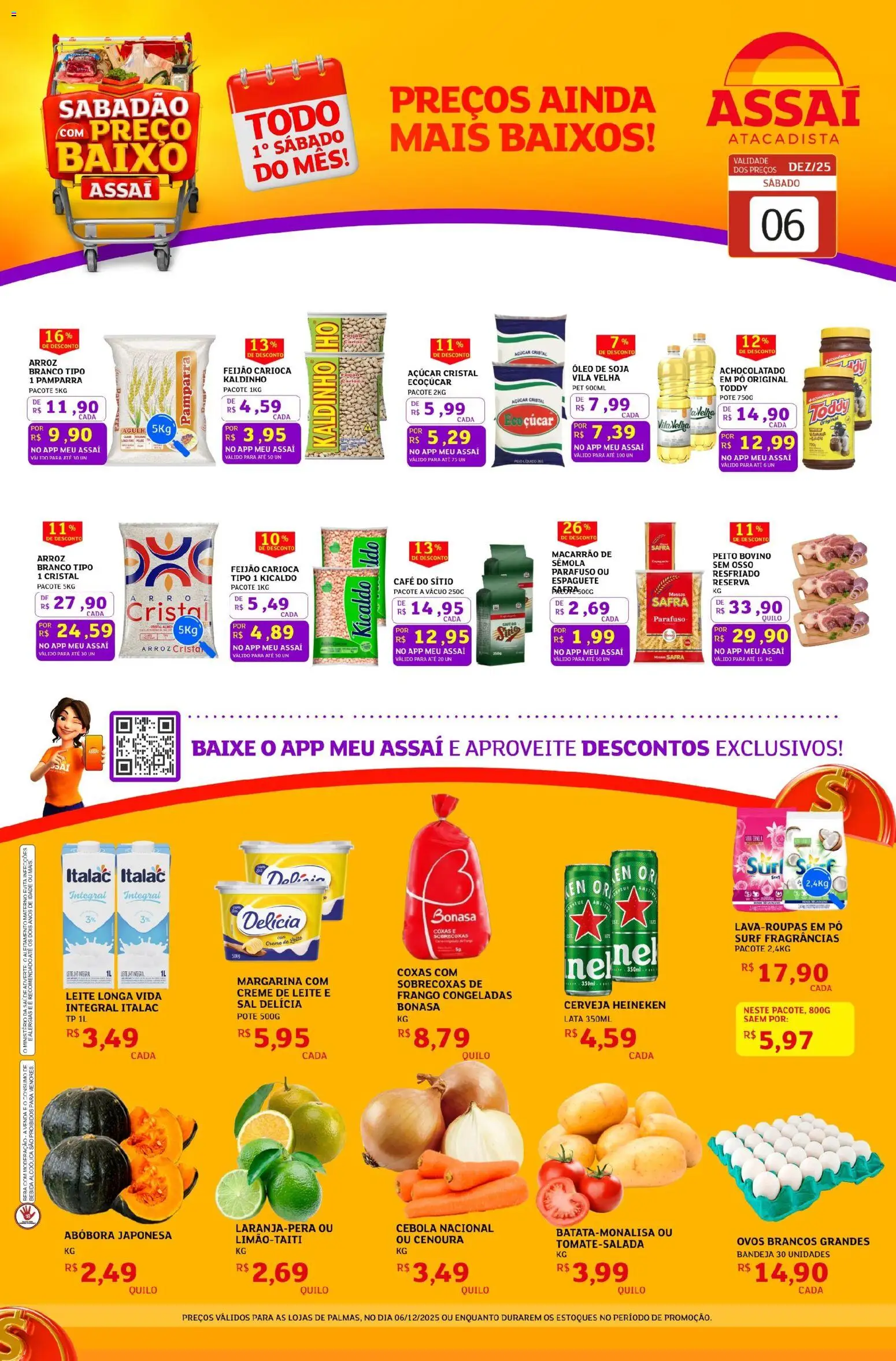 Assaí Atacadista Folheto - válido de 06.12.2025 | Página: 1 | Produtos: Café, Cerveja, Cenoura, Creme