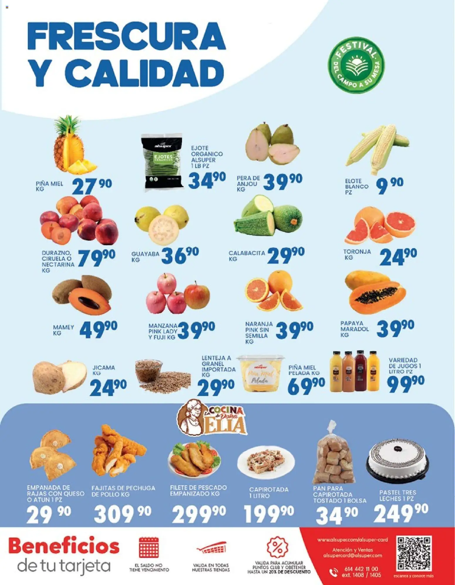 Nuevas ofertas de Alsuper válidas en toda la República Mexicana desde el 31.03.2026. ¡Encuentra las mejores ofertas en Alsuper folleto Durango! | Página: 7 | Productos: Pollo, Pera, Queso, Piña