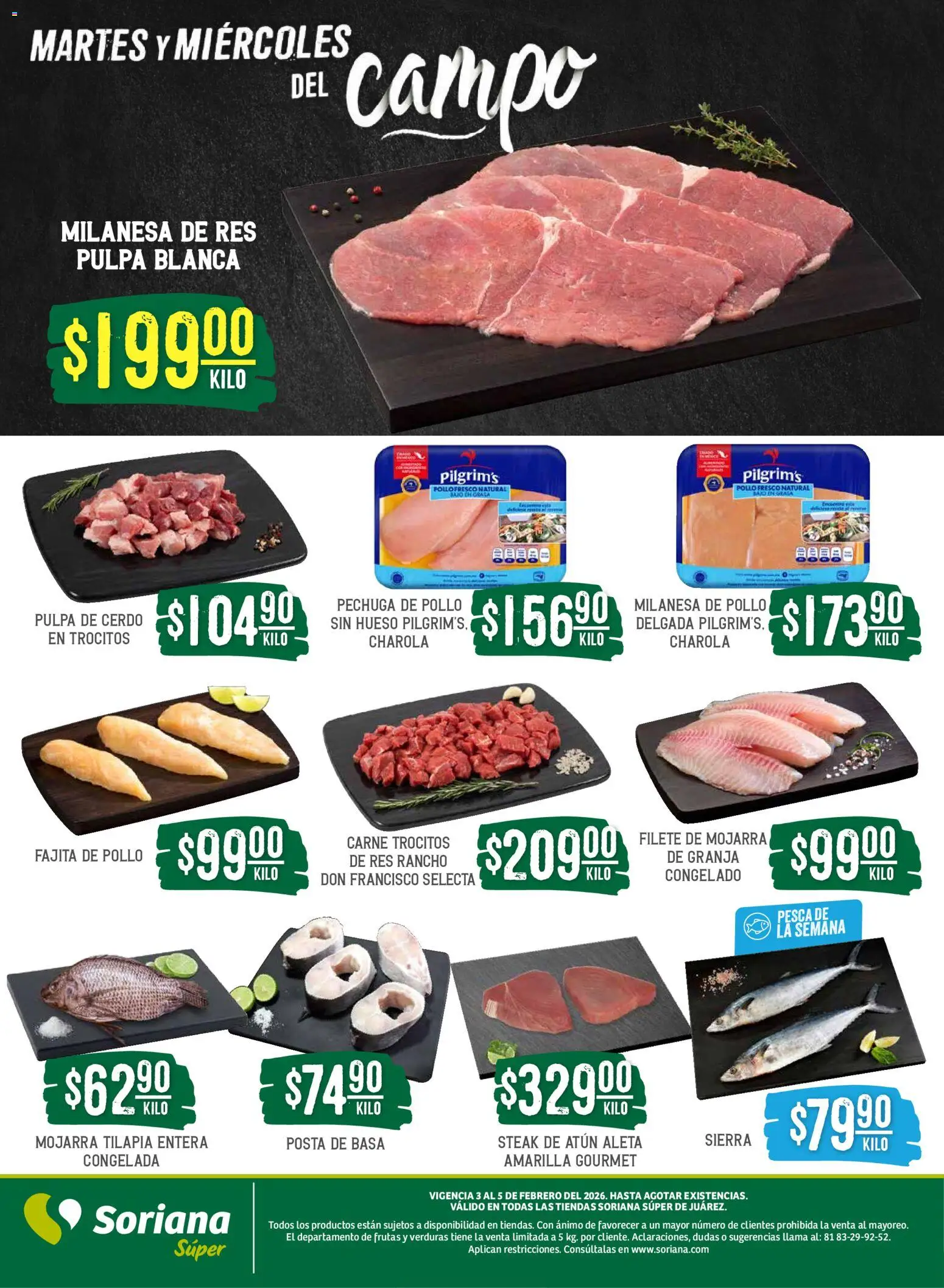 Nuevas ofertas de Soriana válidas en toda la República Mexicana desde el 03.02.2026. ¡Encuentra las mejores ofertas en Soriana - Martes y Miércoles del Campo Súper: Juárez! | Página: 4