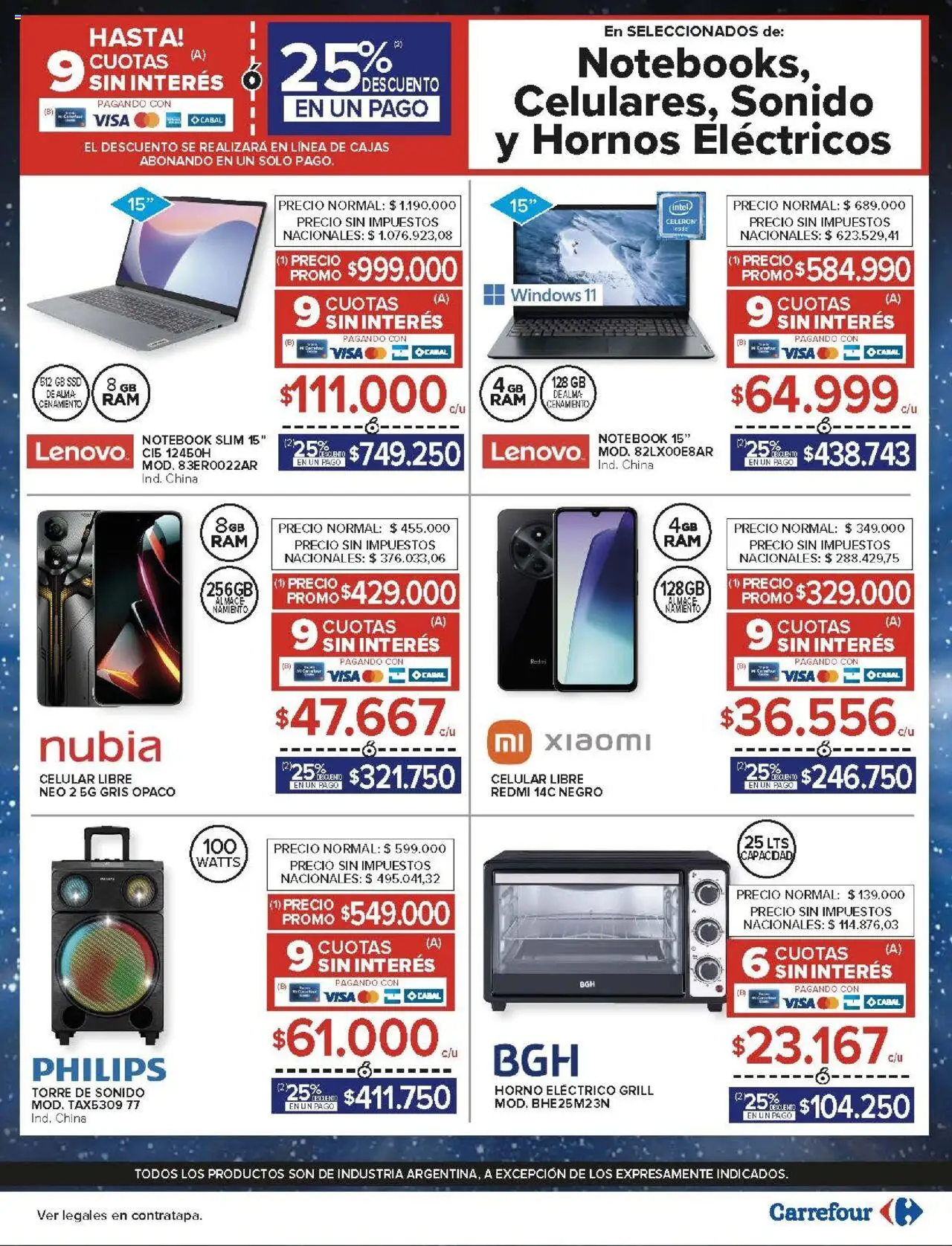 Carrefour ofertas │ válido desde el 10.09.2025 | Página: 26 | Productos: Horno, Horno eléctrico, Notebook