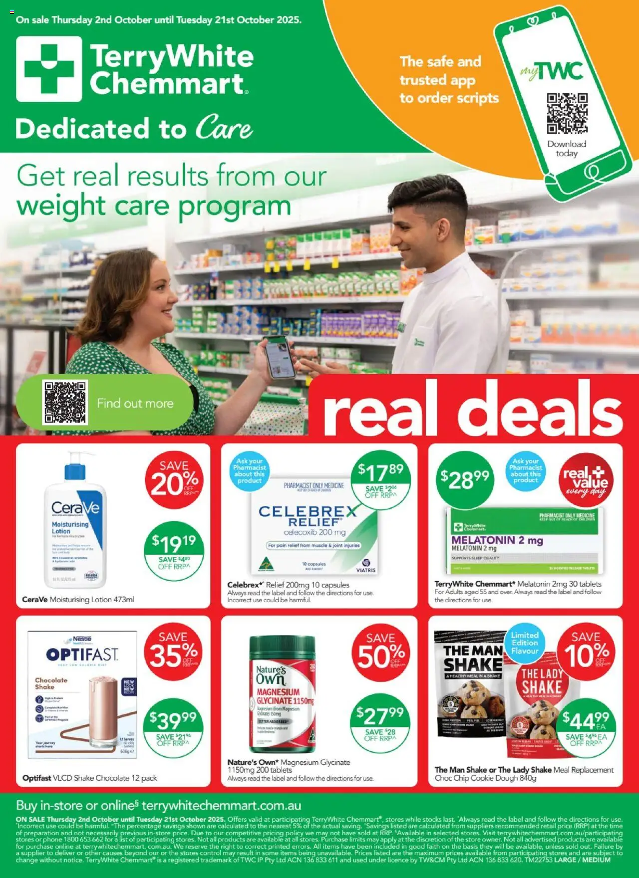 Terry White catalogue - valid from 02.10.2025 | Page: 1 | Products: Lotion, Weight, Tablets, Pain relief