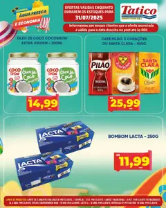 Tatico Folheto - válido de 31.07.2025 | Página: 12 | Produtos: Coco, Cerveja, Hambúrguer, Bombom