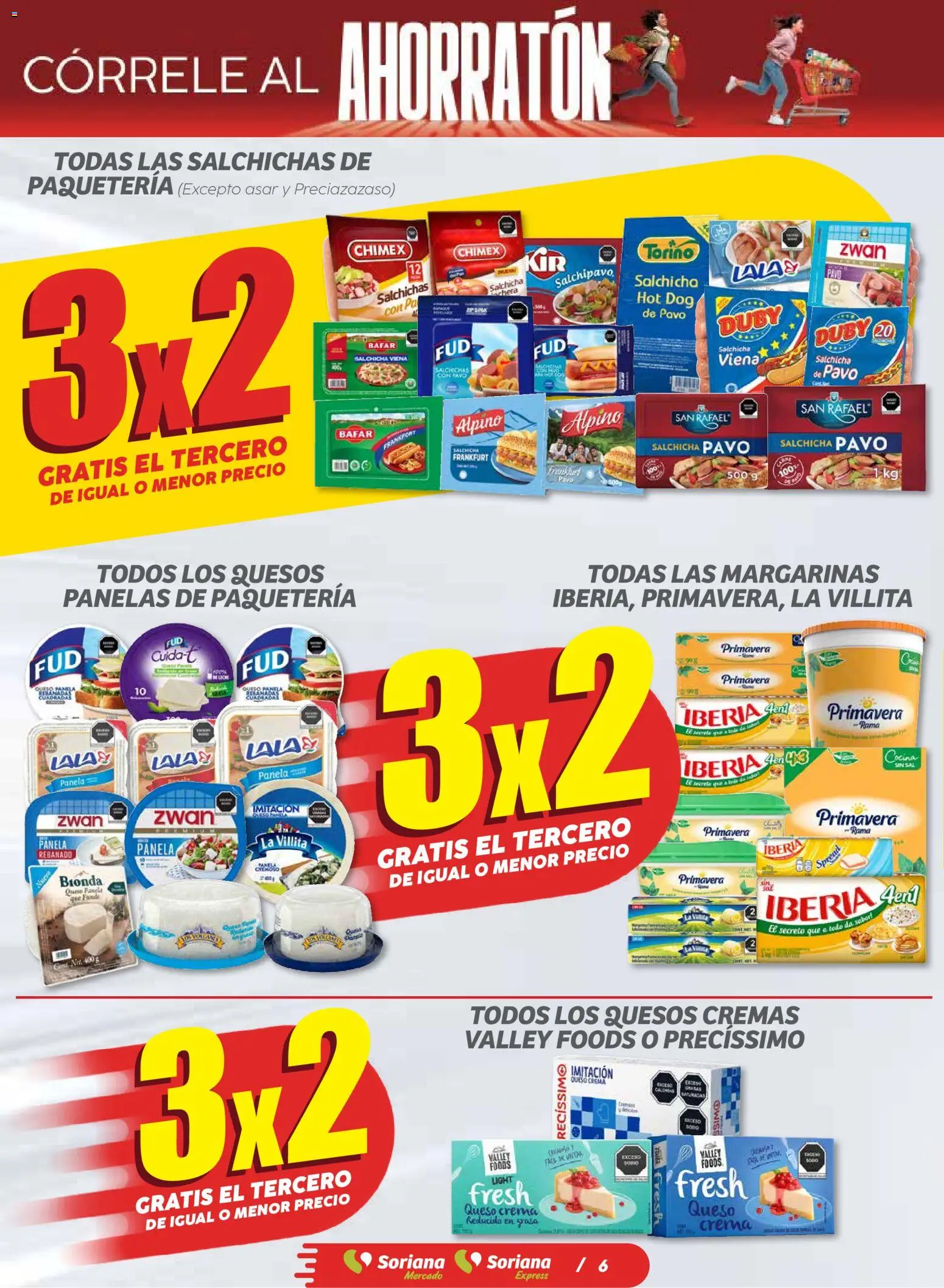 Nuevas ofertas de Soriana válidas en toda la República Mexicana desde el 06.11.2025. ¡Encuentra las mejores ofertas en Soriana - Ahorratón Soriana Mercado Nacional! | Página: 6 | Productos: Sal, Queso crema, Queso, Cocina