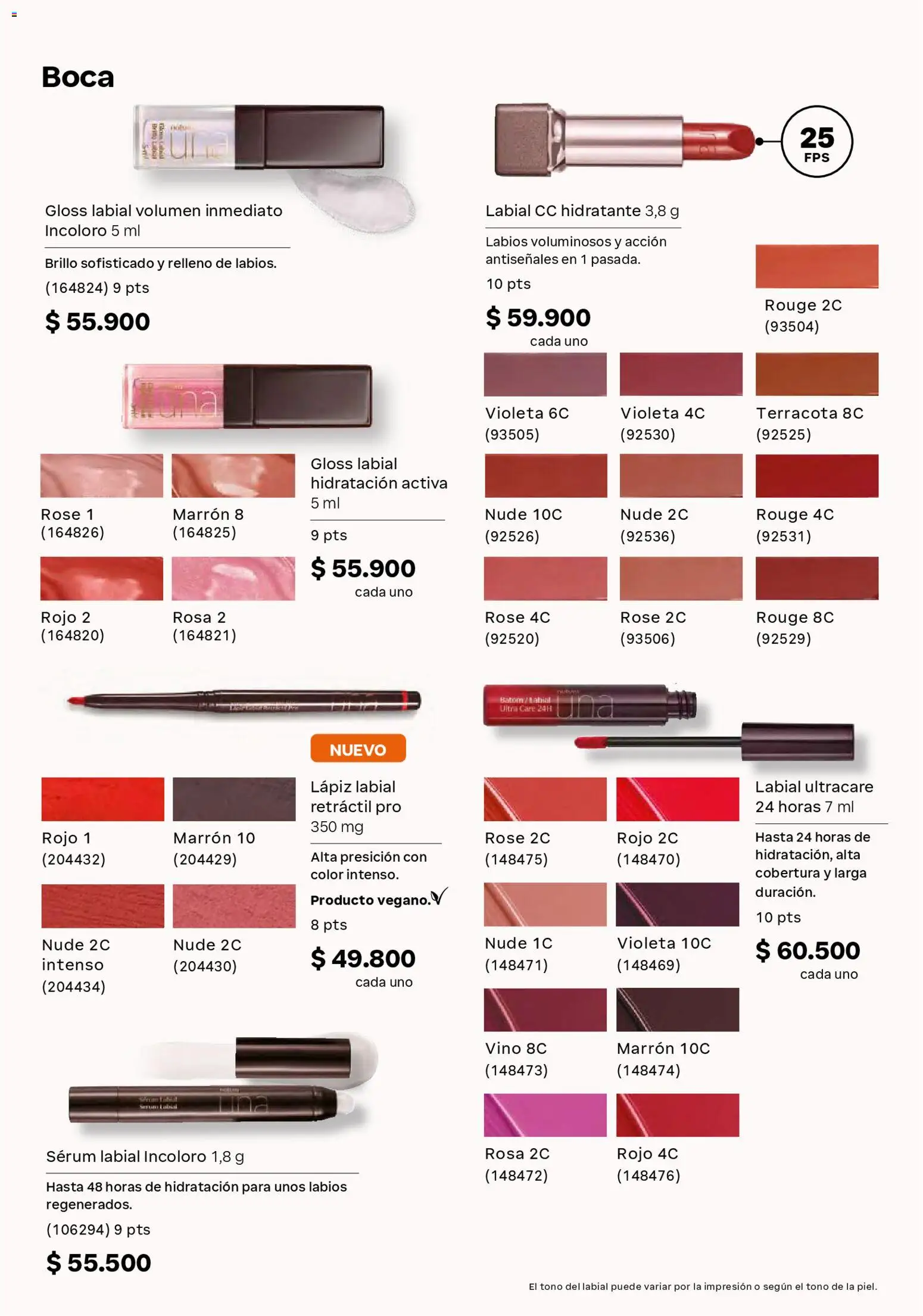 Natura revista - valida desde el 01.03.2026 | Página: 86 | Productos: Serum, Brillo, Lápiz labial, Vino