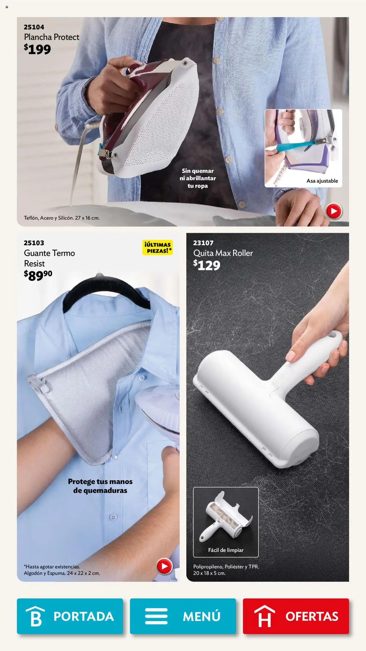 Nuevas ofertas de Betterware válidas en toda la República Mexicana desde el 01.09.2025. ¡Encuentra las mejores ofertas en Betterware - Campaña 9 2025! | Página: 95 | Productos: Algodón, Ropa, Guante, Termo