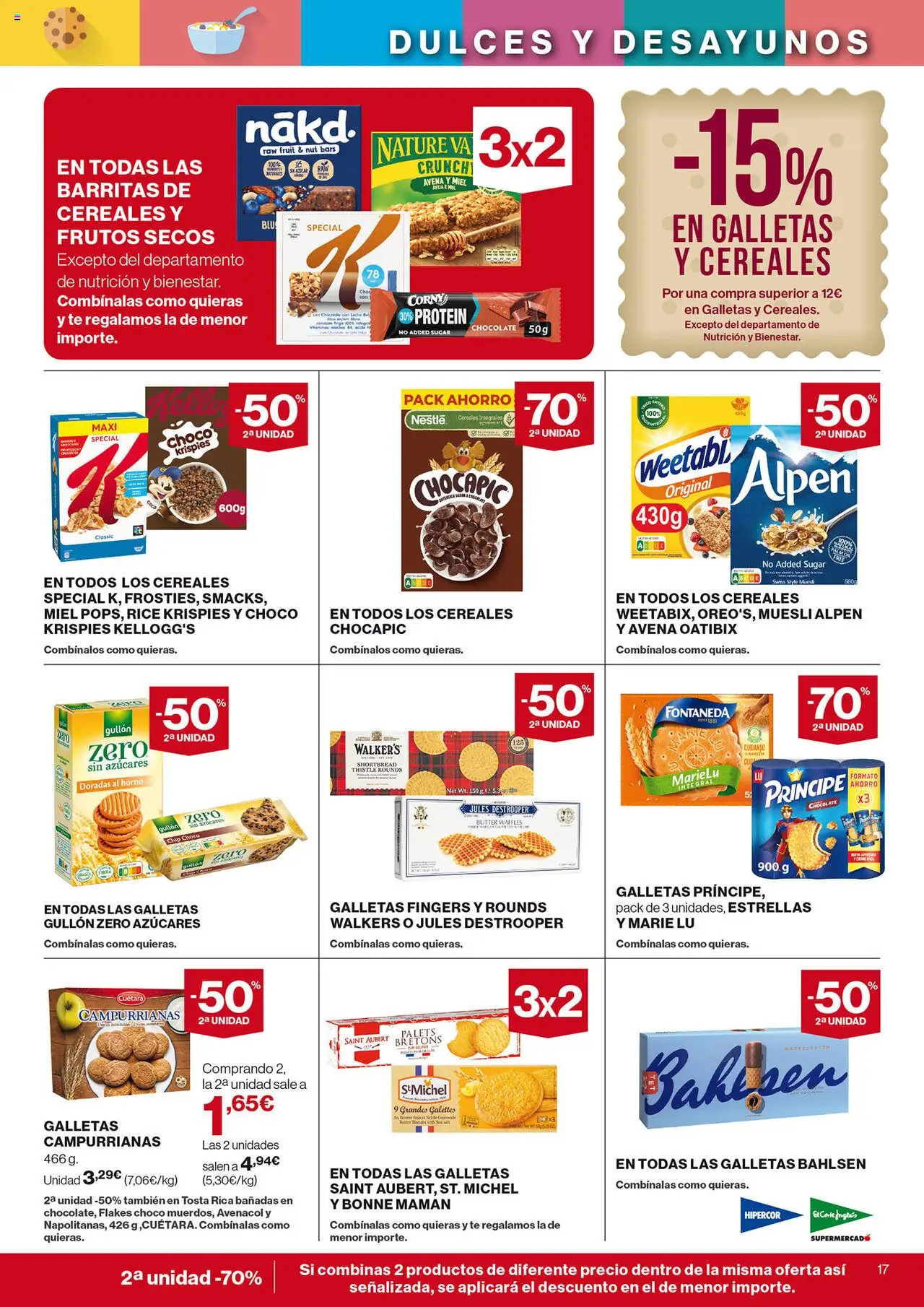 Nuevas ofertas de El Corte Inglés válidas en toda la República Mexicana desde el 28.08.2025. ¡Encuentra las mejores ofertas en El Corte Inglés - Catálogo Nuestros Mejores Precios! | Página: 17 | Productos: Leche, Chocolate, Cereales, Galletas