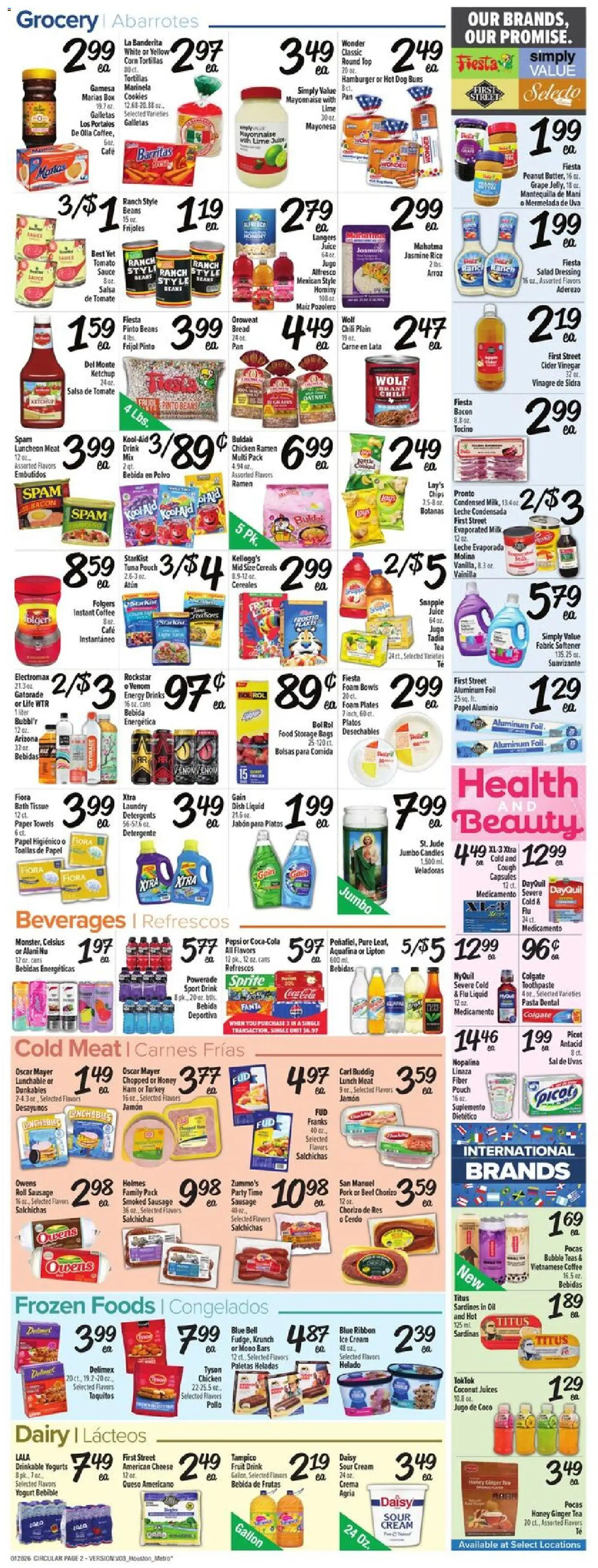 Fiesta Mart Weekly Ad - valid from 28.01.2026 | Page: 2 | Products: Sour cream, Pasta, Ketchup, Mayonnaise