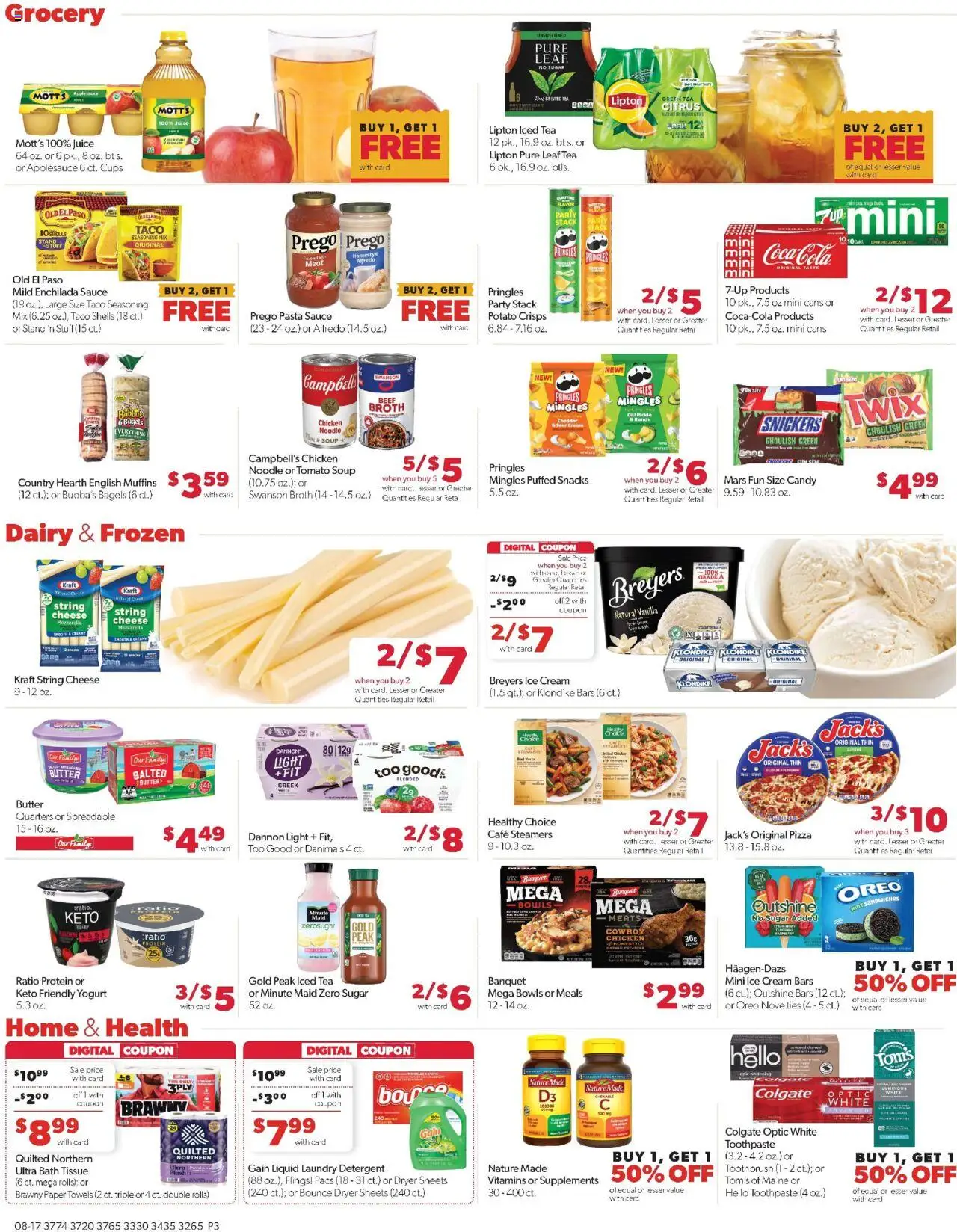 Family Fare Weekly Ad - NE - valid from 17.08.2025 | Page: 4 | Products: Cheese, Pasta, Cream, Dill
