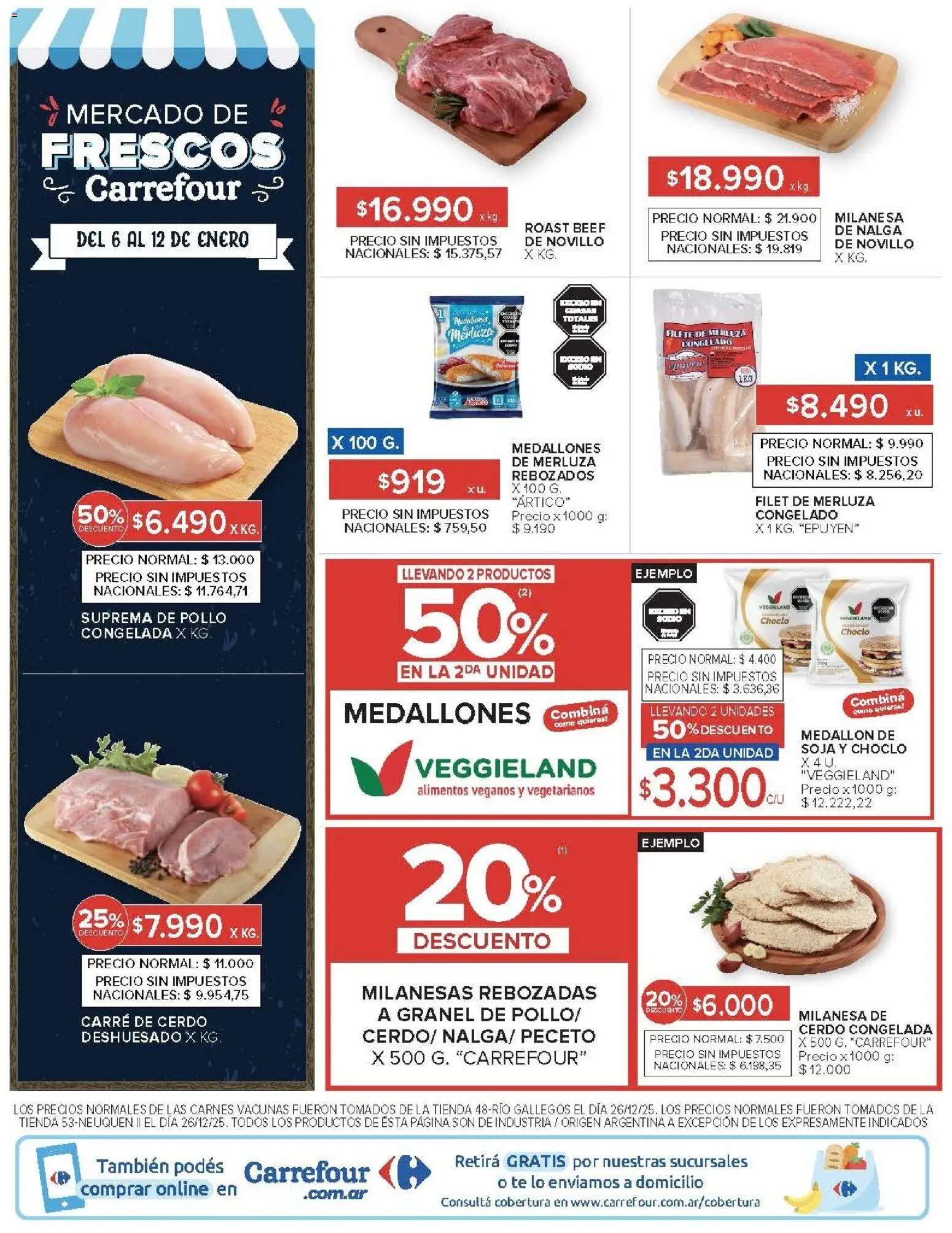 Carrefour ofertas │ válido desde el 06.01.2026 | Página: 17 | Productos: Pollo, Choclo, Milanesa, Té