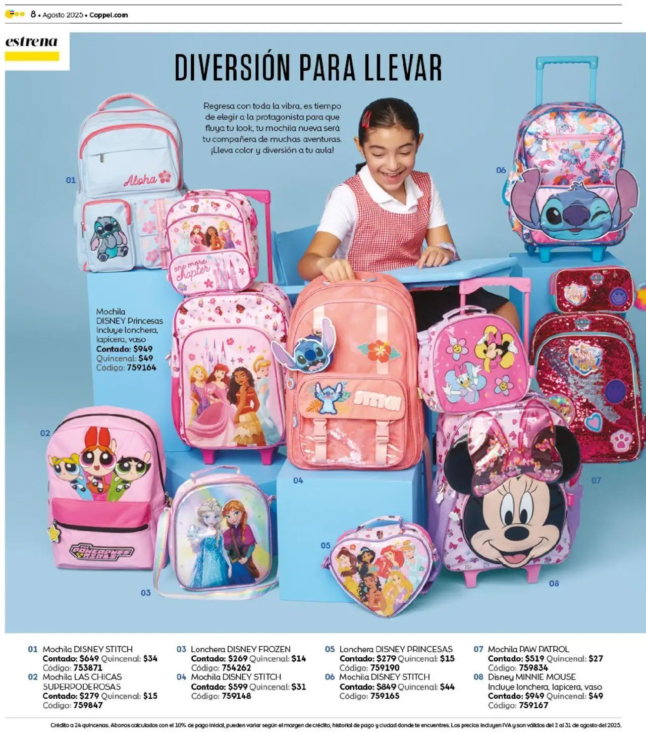Nuevas ofertas de Coppel válidas en toda la República Mexicana desde el 01.08.2025. ¡Encuentra las mejores ofertas en Coppel - Catálogo Regreso a Clases! | Página: 8 | Productos: Mochila, Mouse, Té