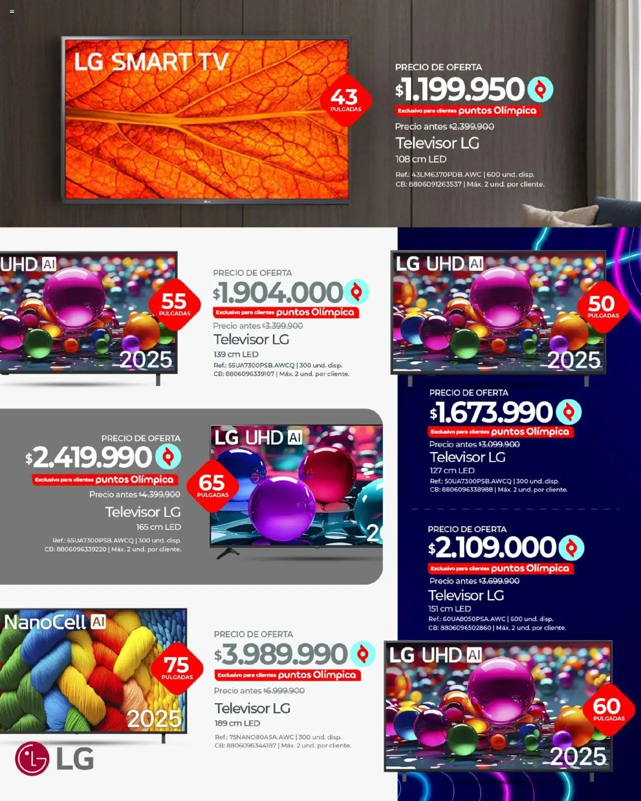Olímpica revista - valida desde el 18.10.2025 | Página: 4 | Productos: Televisor
