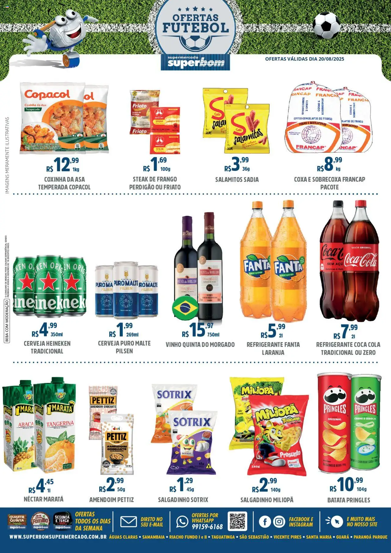 Superbom Folheto - válido de 20.08.2025 | Página: 1 | Produtos: Cebola, Fanta, Cerveja Heineken, Creme