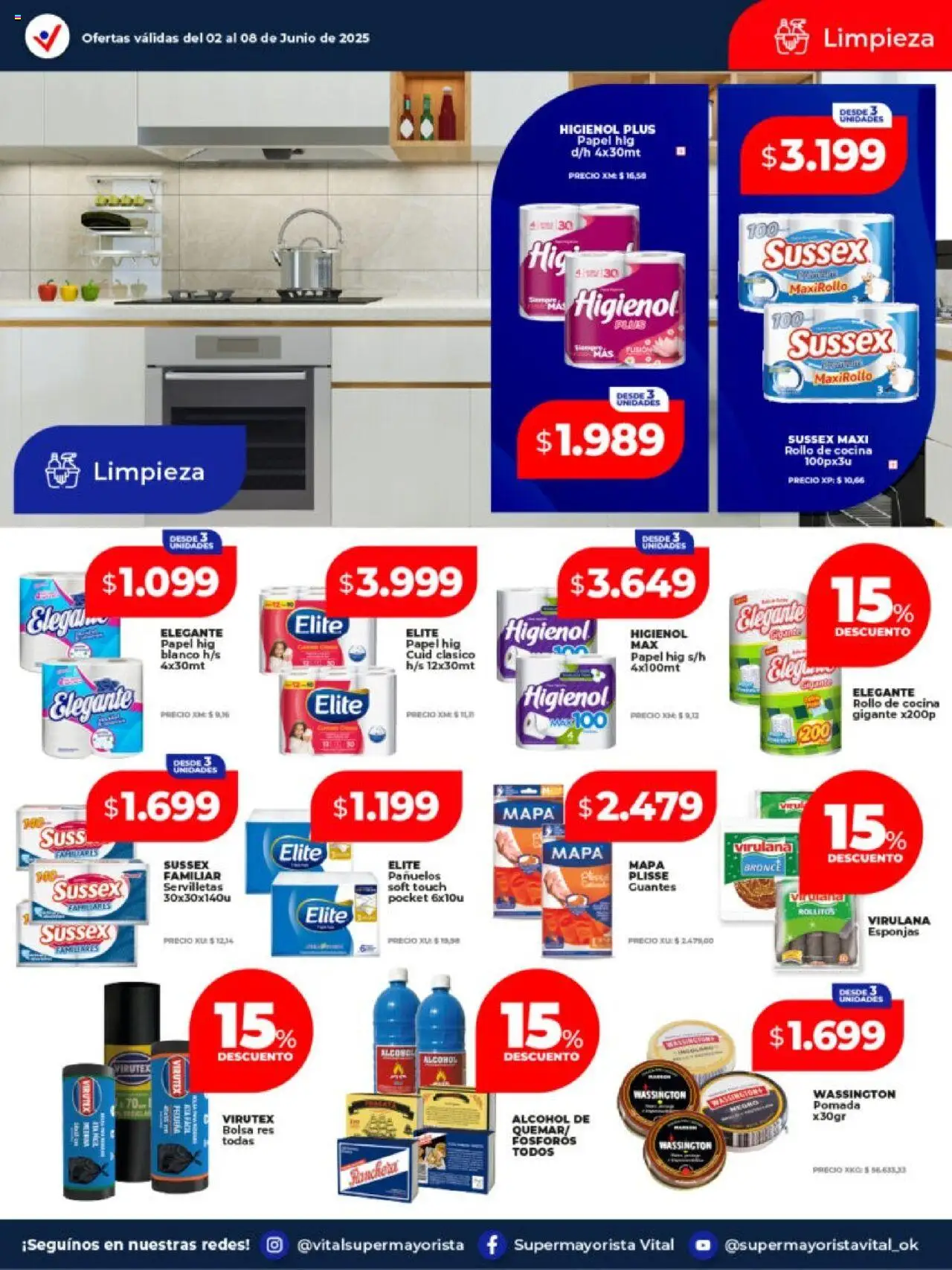 Vital - Ofertas de semana - Posadas │ válido desde el 02.06.2025 | Página: 9 | Productos: Fósforos, Pomada, Cocina, Guantes