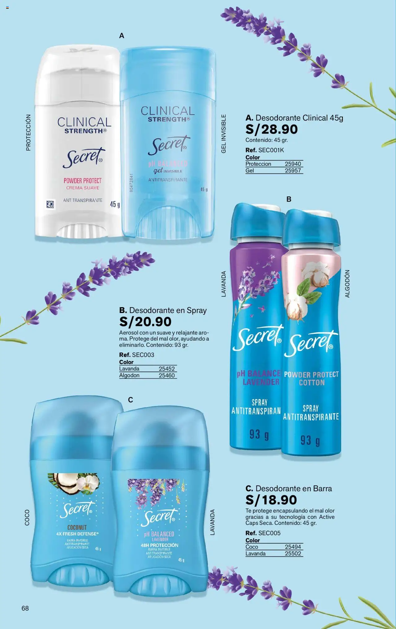 Catálogo Leonisa válido desde 24.06.2025 | Página: 68 | Productos: Desodorante, Antitranspirante, Té, Crema