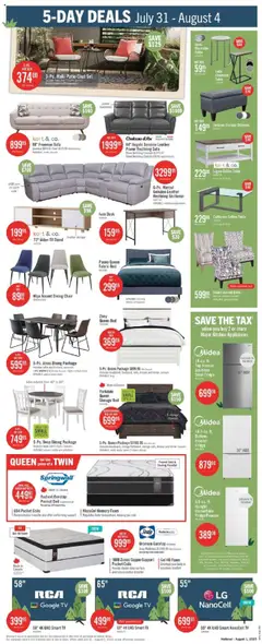 The Brick flyer valid from 31.07.2025 | Page: 2 | Products: Tv, Bed, Mattress, Chair