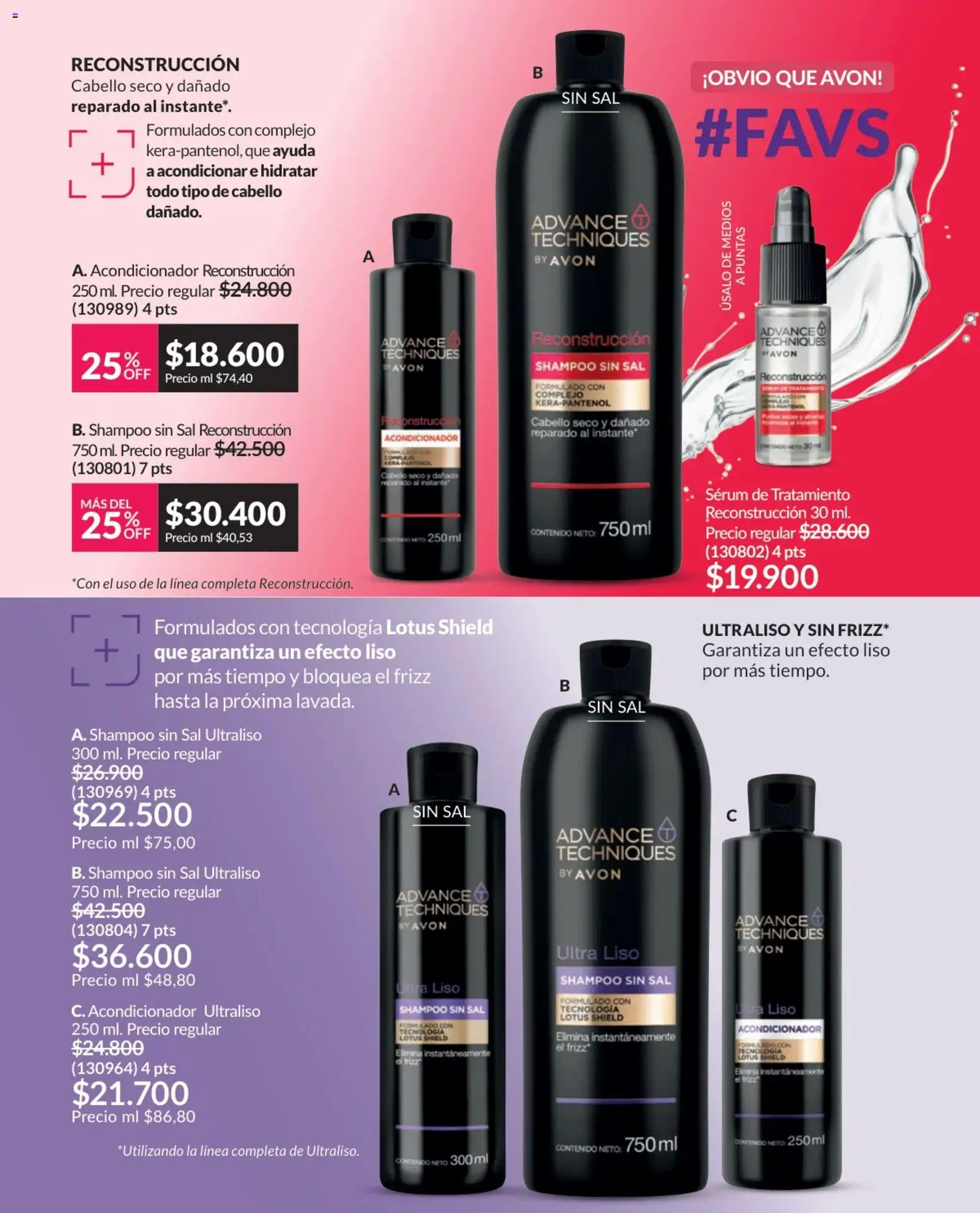 Avon revista - valida desde el 17.11.2025 | Página: 146 | Productos: Sal, Serum, Shampoo, Acondicionador