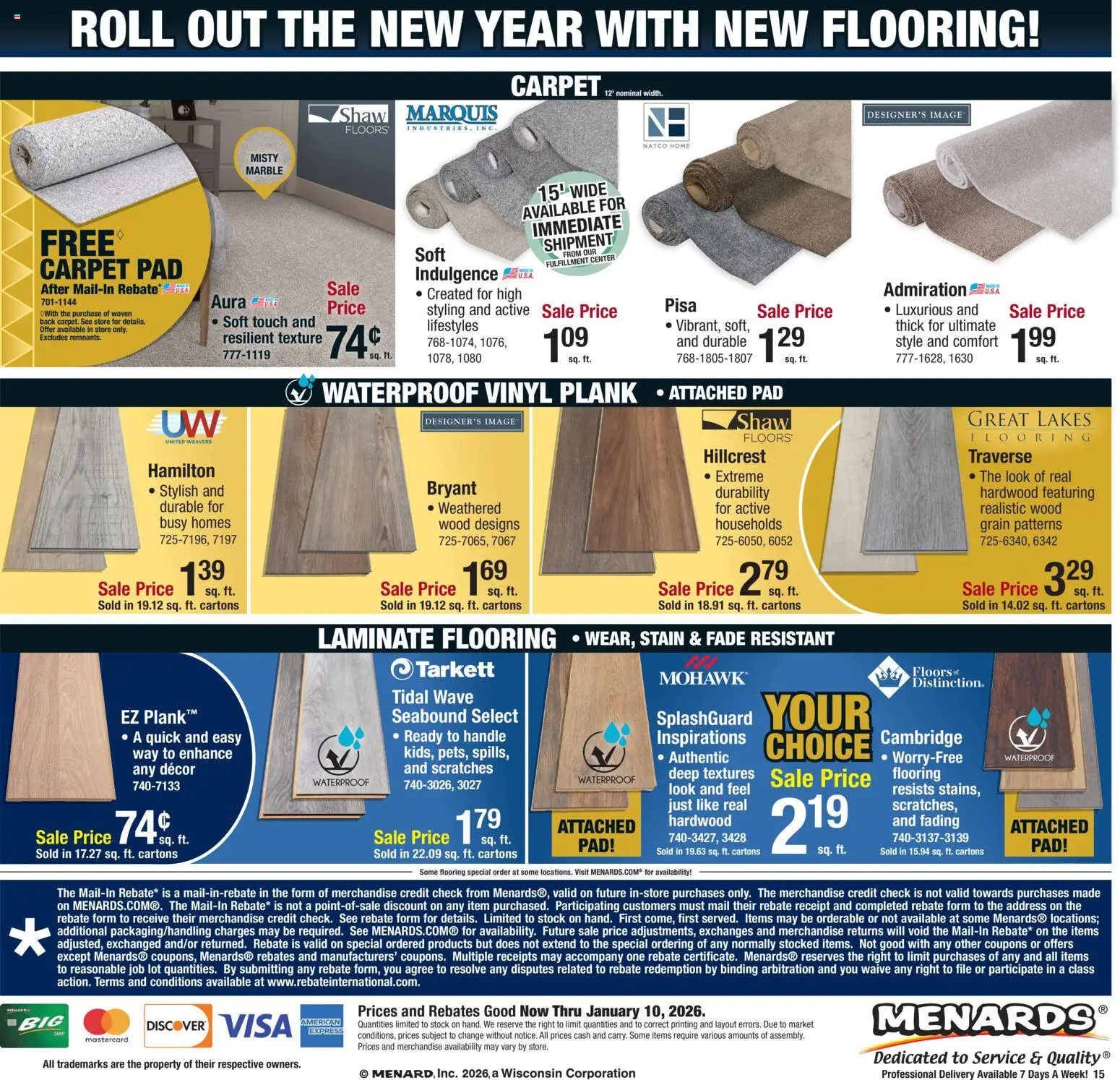 Menards - Weekly Ad - valid from 31.12.2025 | Page: 18 | Products: Carpet