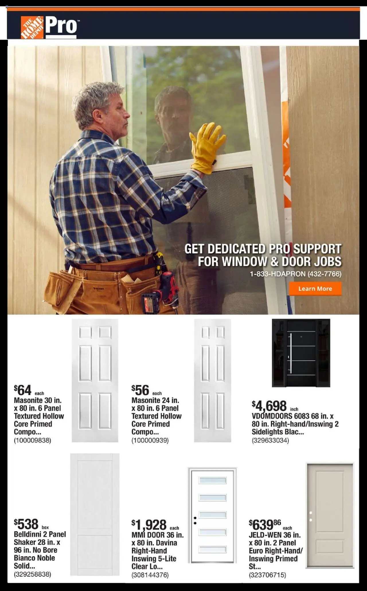 Home Depot Shop Pro Ad - FL - valid from 15.09.2025 | Page: 1 | Products: Masonite