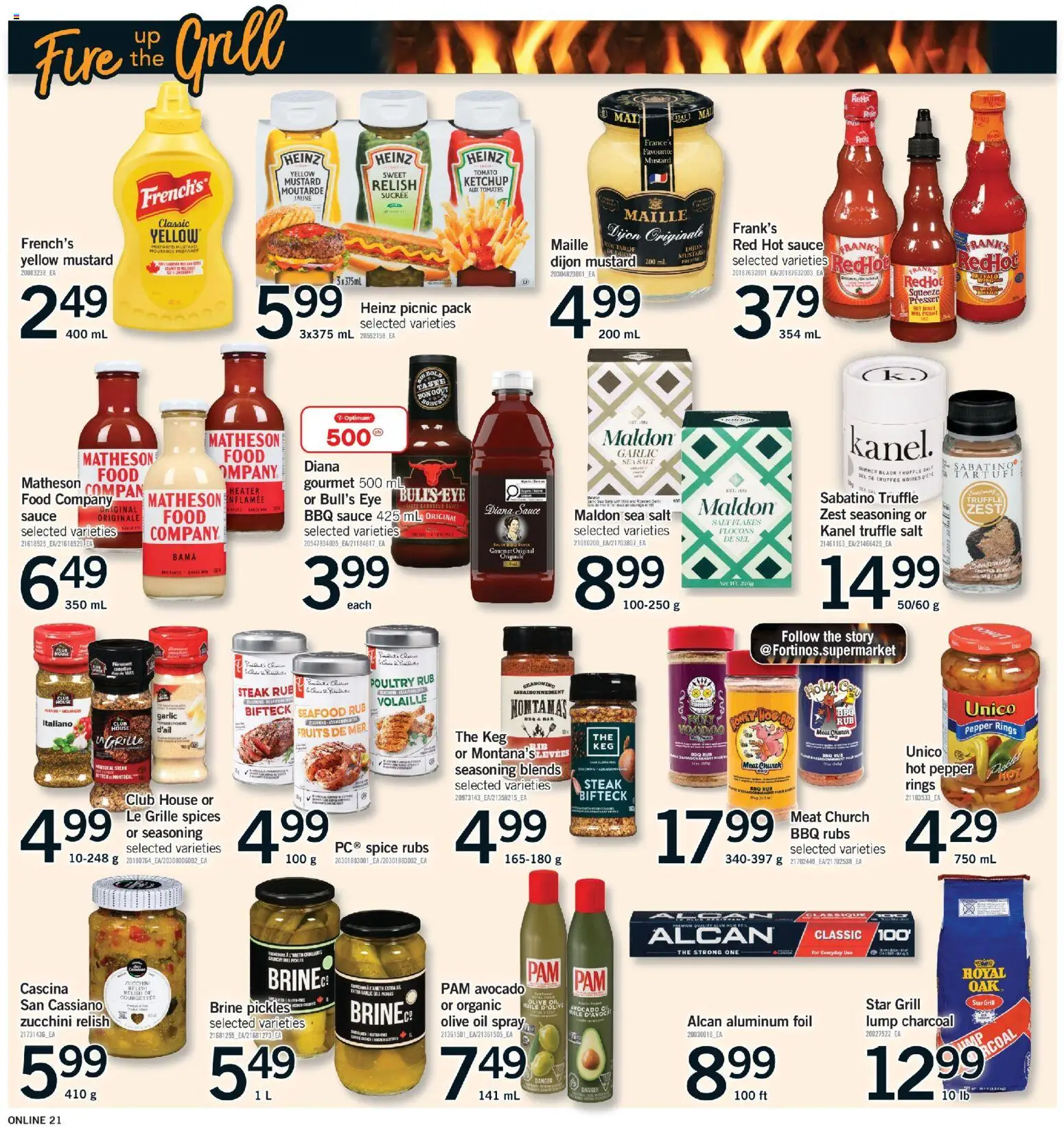 Fortinos flyer valid from 23.04.2026 | Page: 21 | Products: Ketchup, Flakes, Grill, Oil