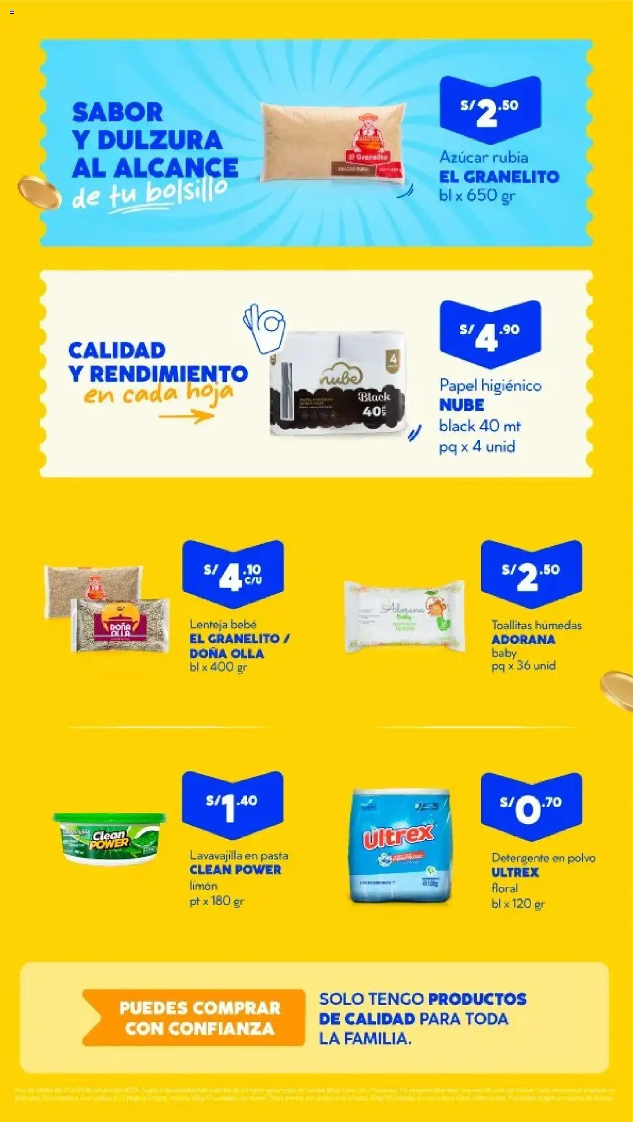 Catálogo Mass válido desde 17.10.2025 | Página: 2 | Productos: Detergente, Pasta, Polvo