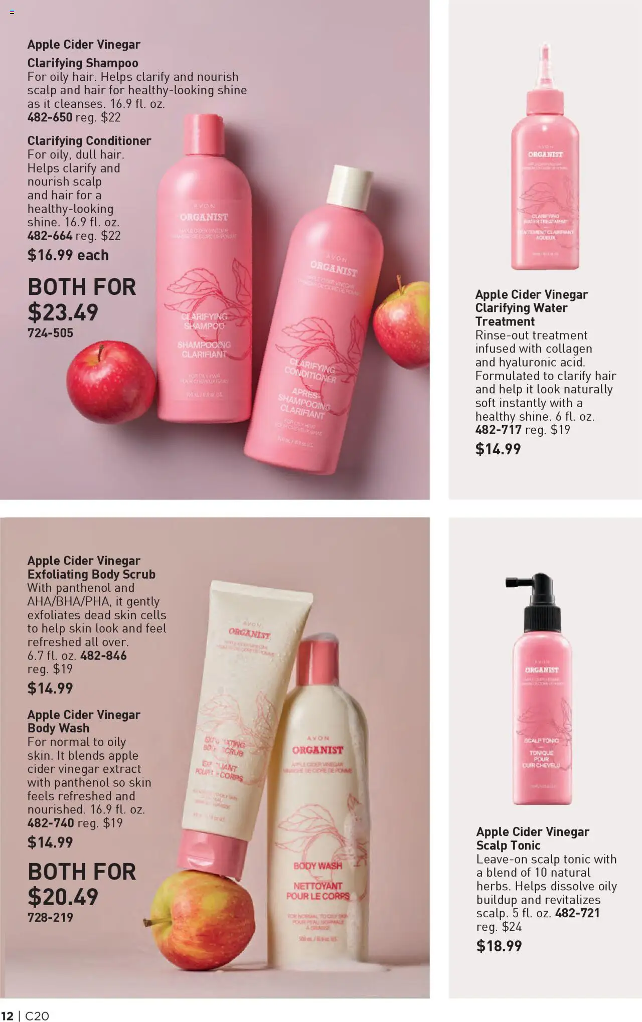 Avon Brochure - valid from 24.09.2025 | Page: 12 | Products: Vinegar, Shampoo, Conditioner, Water