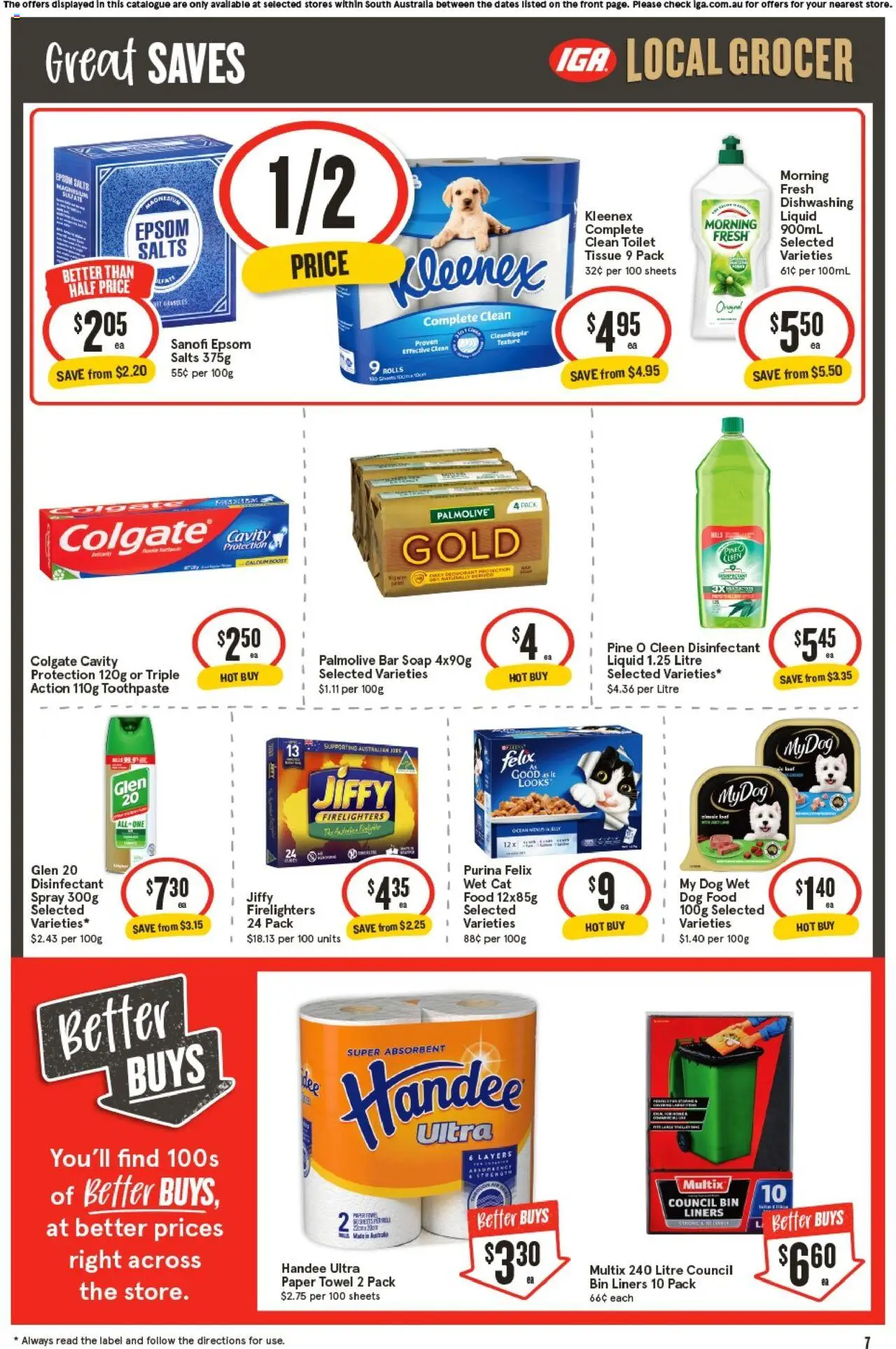IGA catalogue - valid from 01.10.2025 | Page: 7 | Products: Toilet, Soap, Toothpaste, Dog food