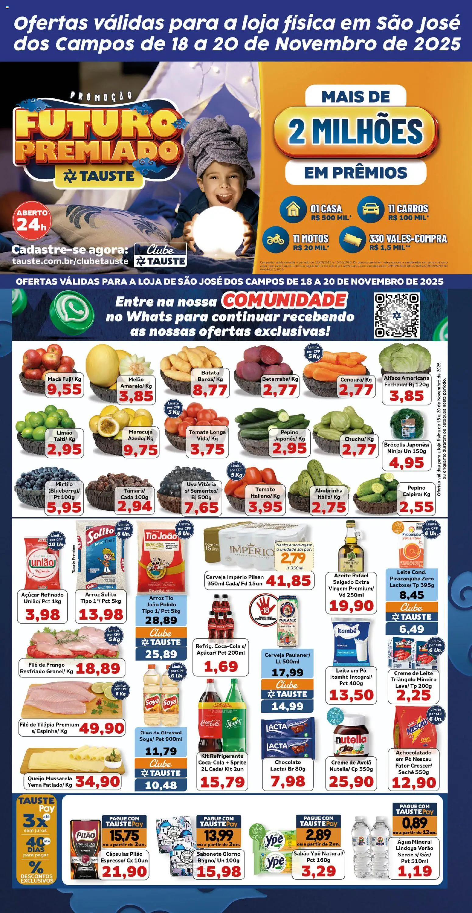 Tauste Folheto - válido de 18.11.2025 | Página: 2 | Produtos: Mirtilo, Leite, Cálcio, Creme de avelã