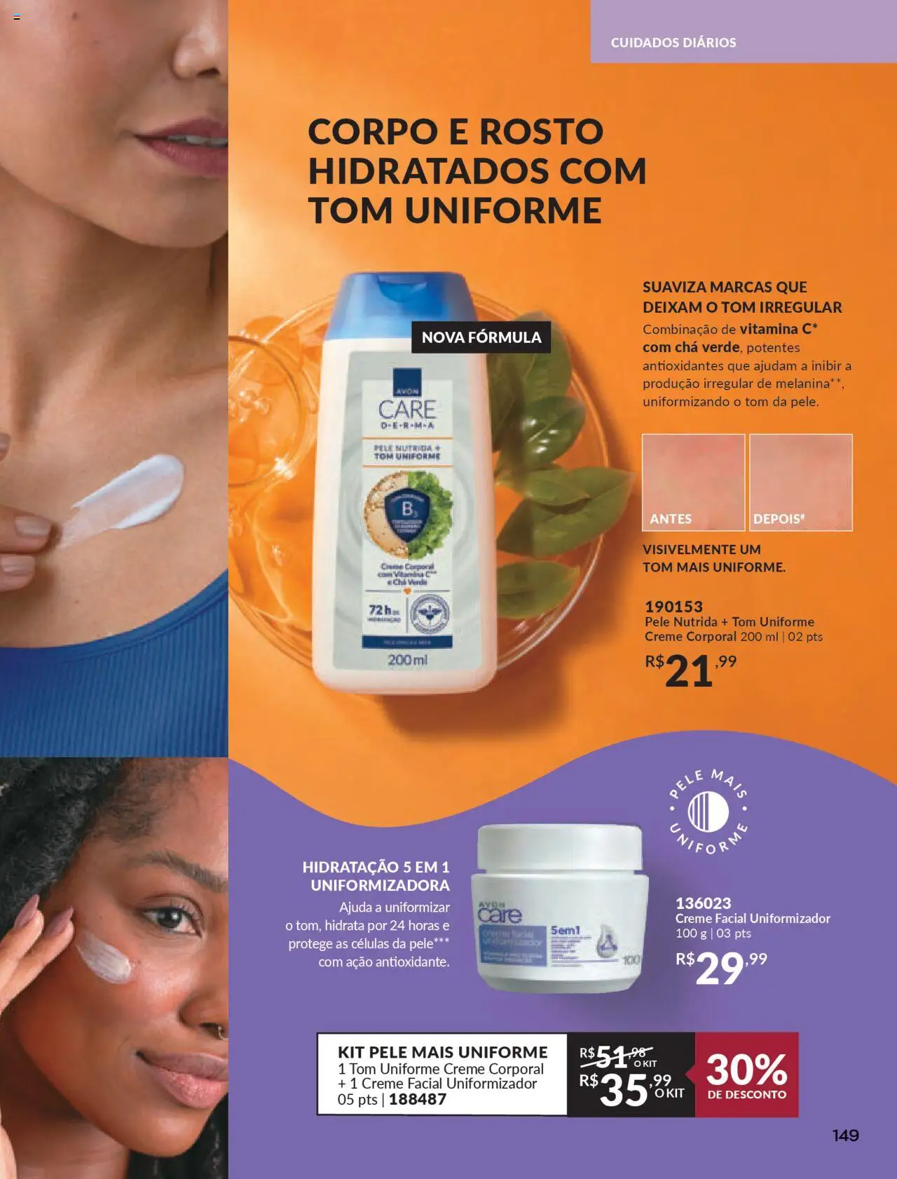 Avon Folheto - válido de 16.06.2025 | Página: 149 | Produtos: Creme corporal, Chá, Creme