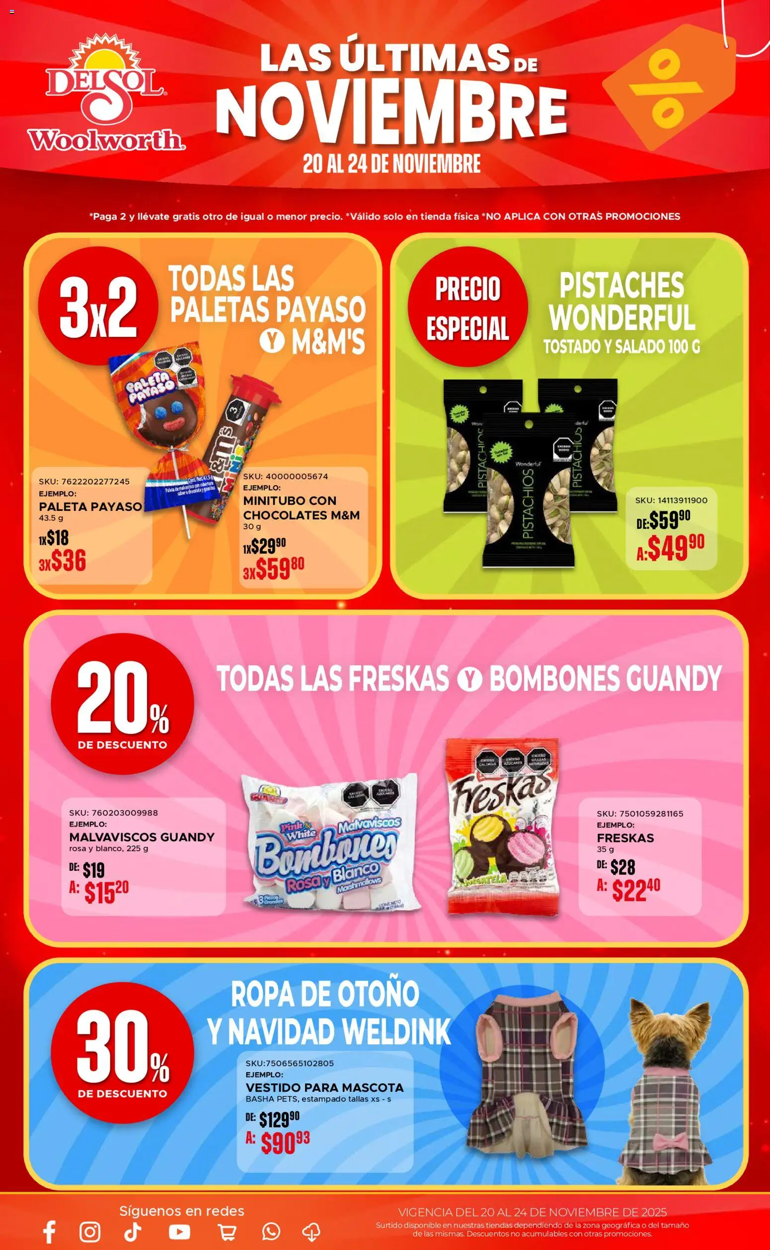 Nuevas ofertas de Del Sol y Woolworth válidas en toda la República Mexicana desde el 20.11.2025. ¡Encuentra las mejores ofertas en Del Sol y Woolworth Buen Fin ! | Página: 30