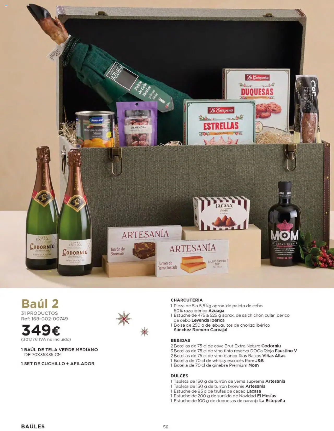 Nuevas ofertas de El Corte Inglés válidas en toda la República Mexicana desde el 03.10.2025. ¡Encuentra las mejores ofertas en El Corte Inglés - Catálogo Cestas Navidad 2025! | Página: 56 | Productos: Ginebra, Cacao, Whisky, Tableta