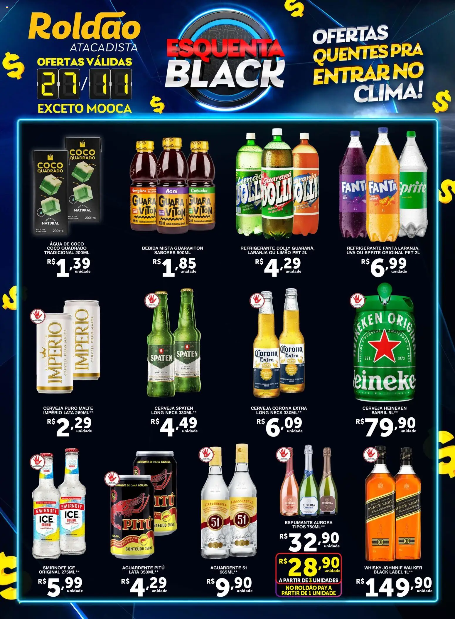Roldão Folheto - válido de 27.11.2025 | Página: 1 | Produtos: Gengibre, Guaraná, Cerveja Heineken, Bebida