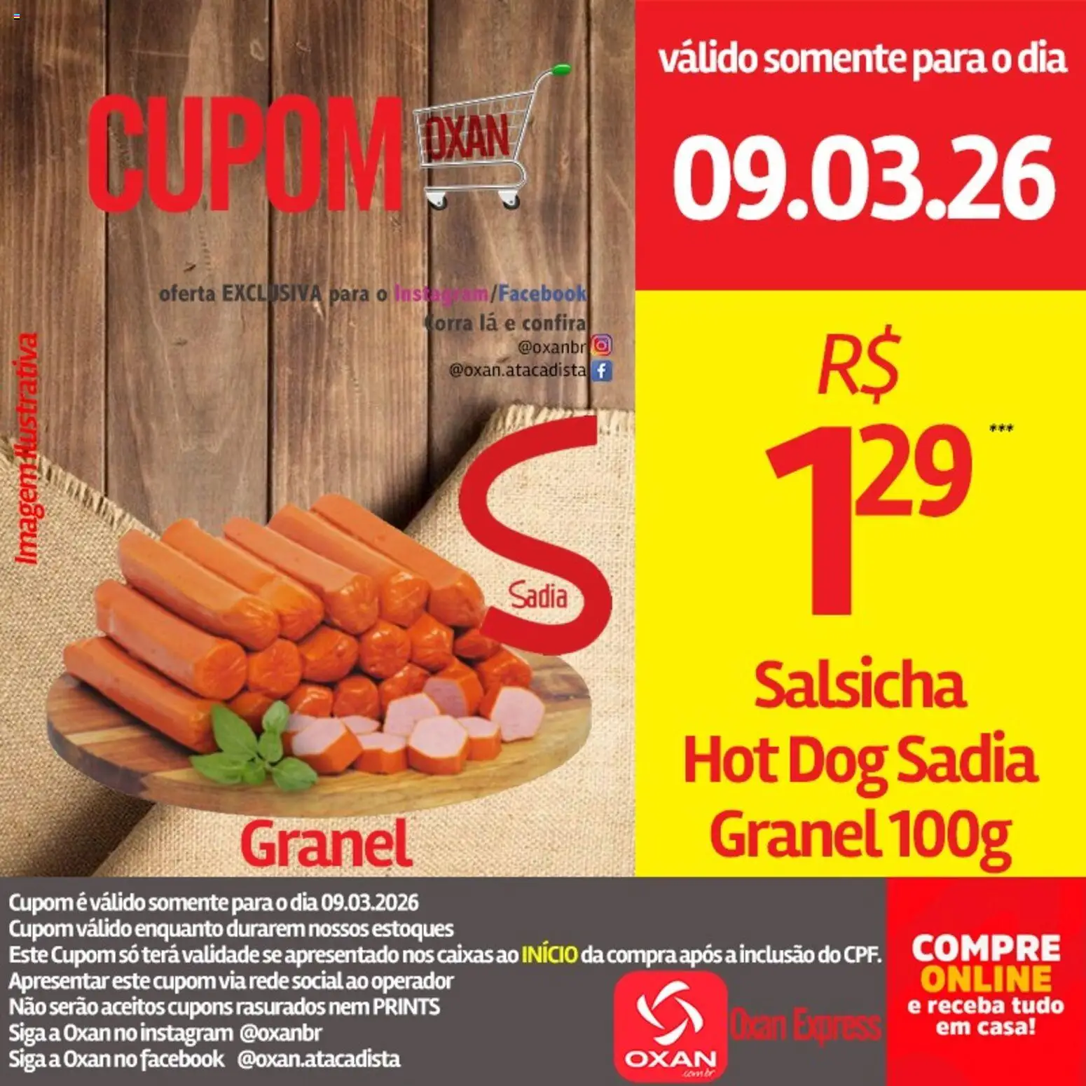 Oxan Atacadista Folheto - válido de 09.03.2026 | Página: 9 | Produtos: Salsicha