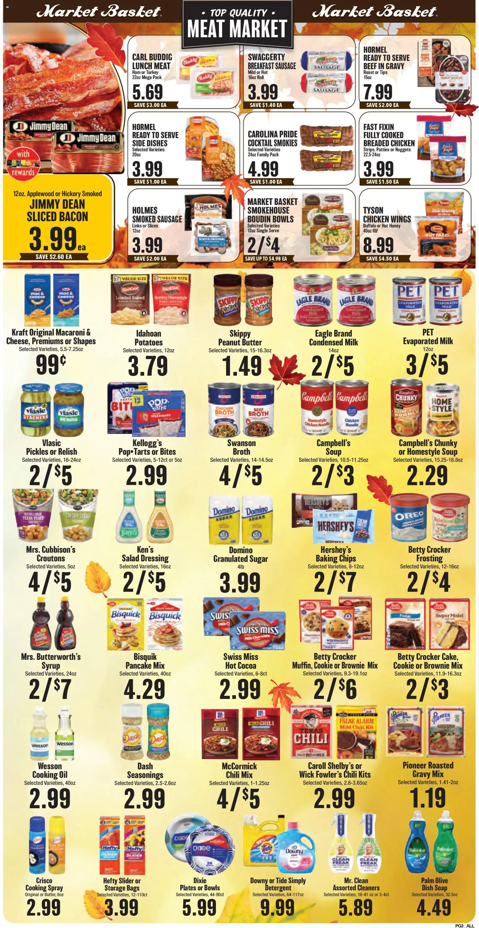 Market Basket Southeast Texas - valid from 12.11.2025 | Page: 3 | Products: Ham, Chips, Potatoes, Sugar