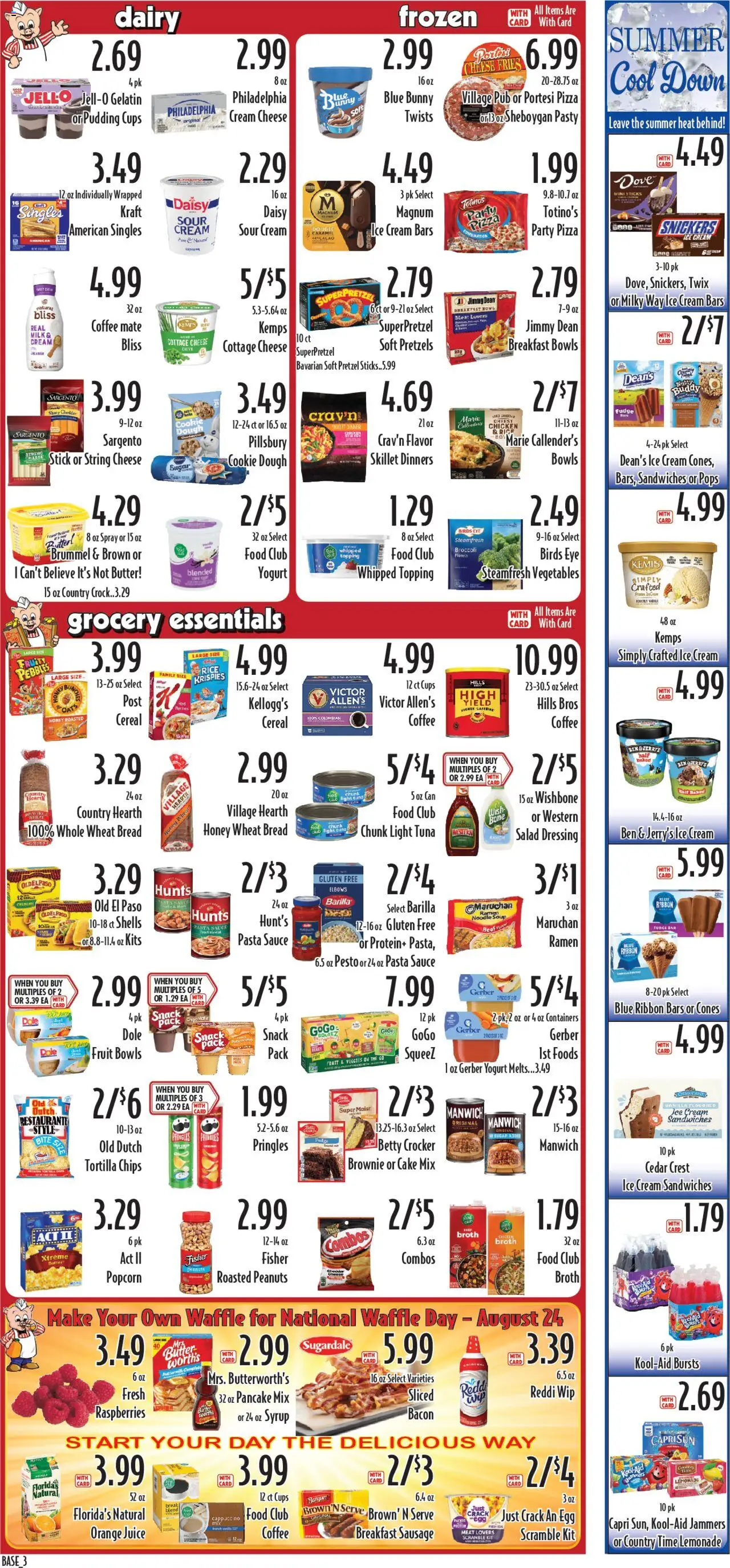 Piggly Wiggly Weekly Ad - valid from 20.08.2025 | Page: 3 | Products: Skillet, Milk, Cream, Sauce