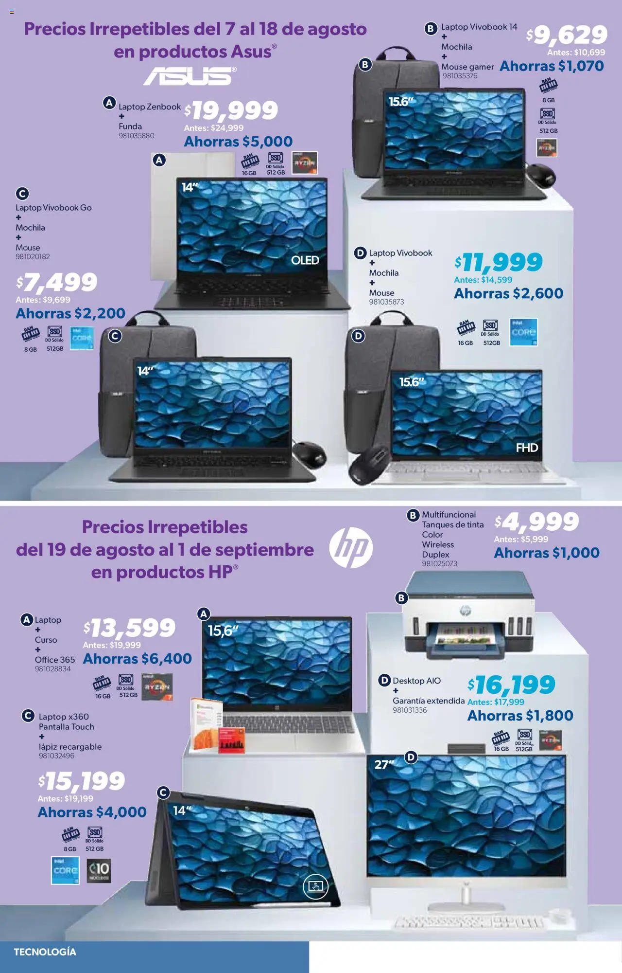 Nuevas ofertas de Sam's Club válidas en toda la República Mexicana desde el 07.08.2025. ¡Encuentra las mejores ofertas en Sam's Club - Catálogo Productos Especiales! | Página: 4 | Productos: Mochila, Mouse, Funda