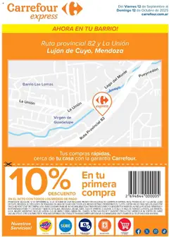 Vista previa Carrefour - Ruta 82 Esq. Calle Unión, Luján de Cuyo, Mendoza válido desde el 12.09.2025