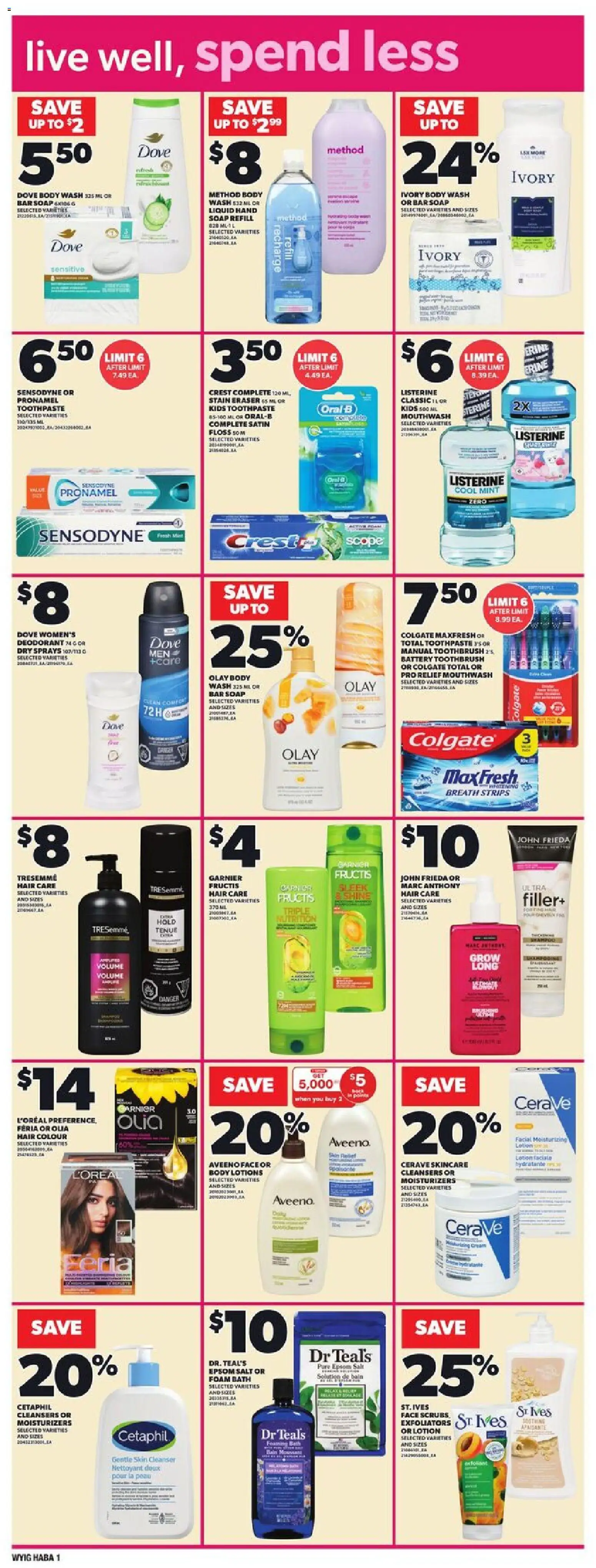 Independent Grocer flyer valid from 18.12.2025 | Page: 15 | Products: Shampoo, Body wash, Toothpaste, Battery