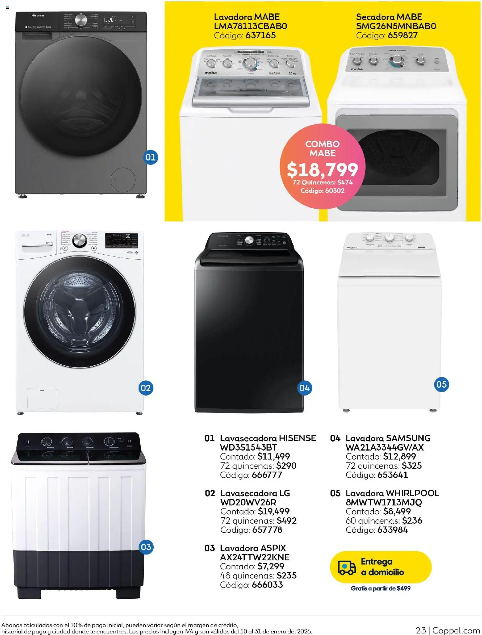 Nuevas ofertas de Coppel válidas en toda la República Mexicana desde el 10.01.2026. ¡Encuentra las mejores ofertas en Coppel catálogo Invierno! | Página: 24 | Productos: Secadora, Lavadora, Té