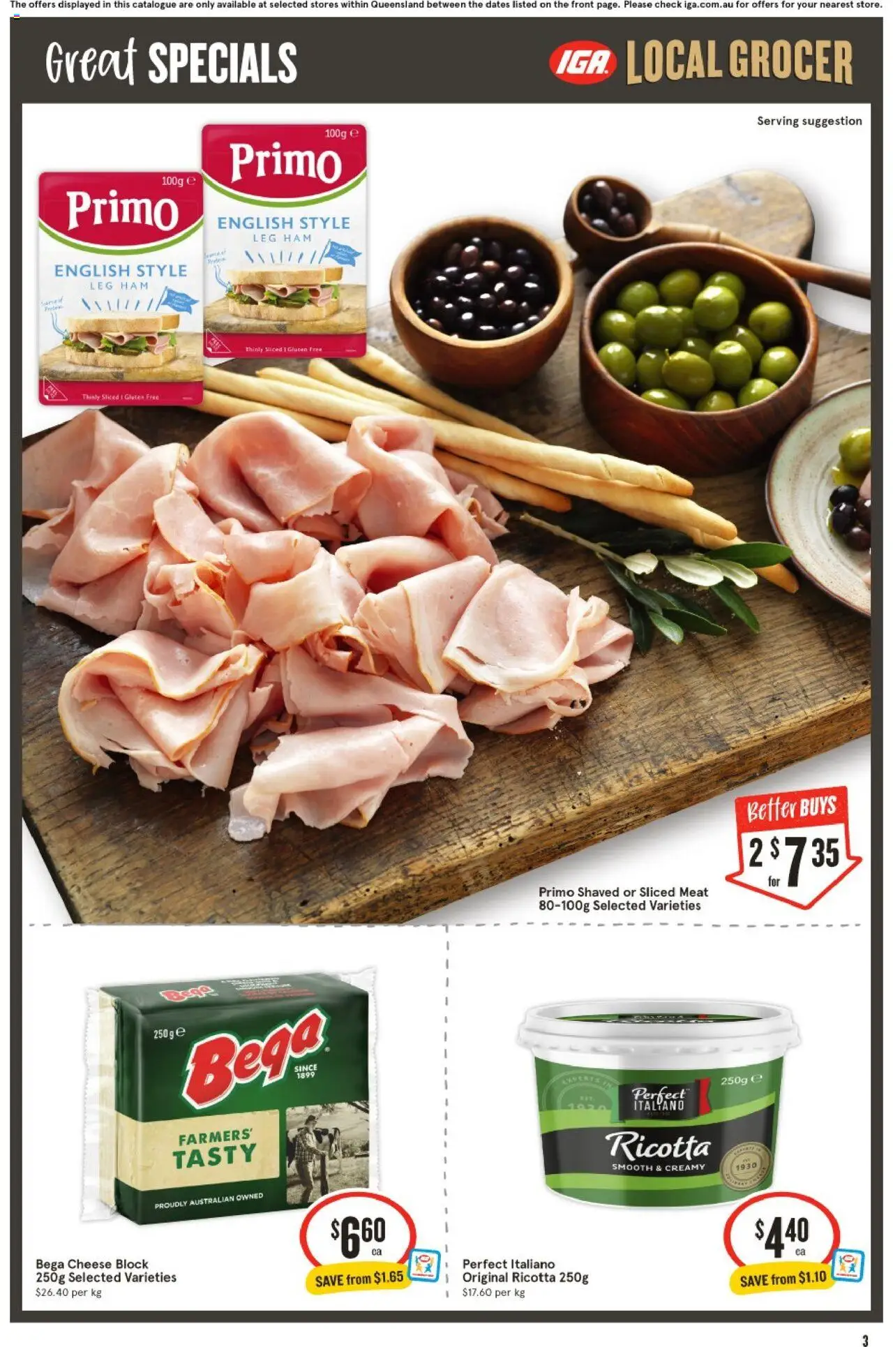 IGA catalogue - valid from 13.08.2025 | Page: 4 | Products: Cheese, Ham, Meat