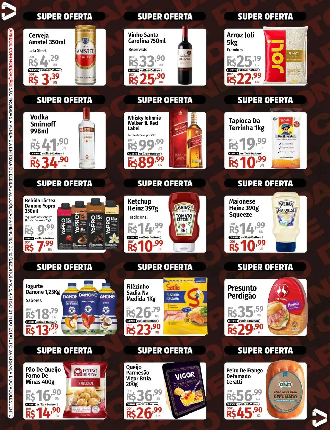 Supermercado Dalben Folheto - válido de 17.09.2025 | Página: 2 | Produtos: Whisky, Queijo, Presunto, Pão de queijo