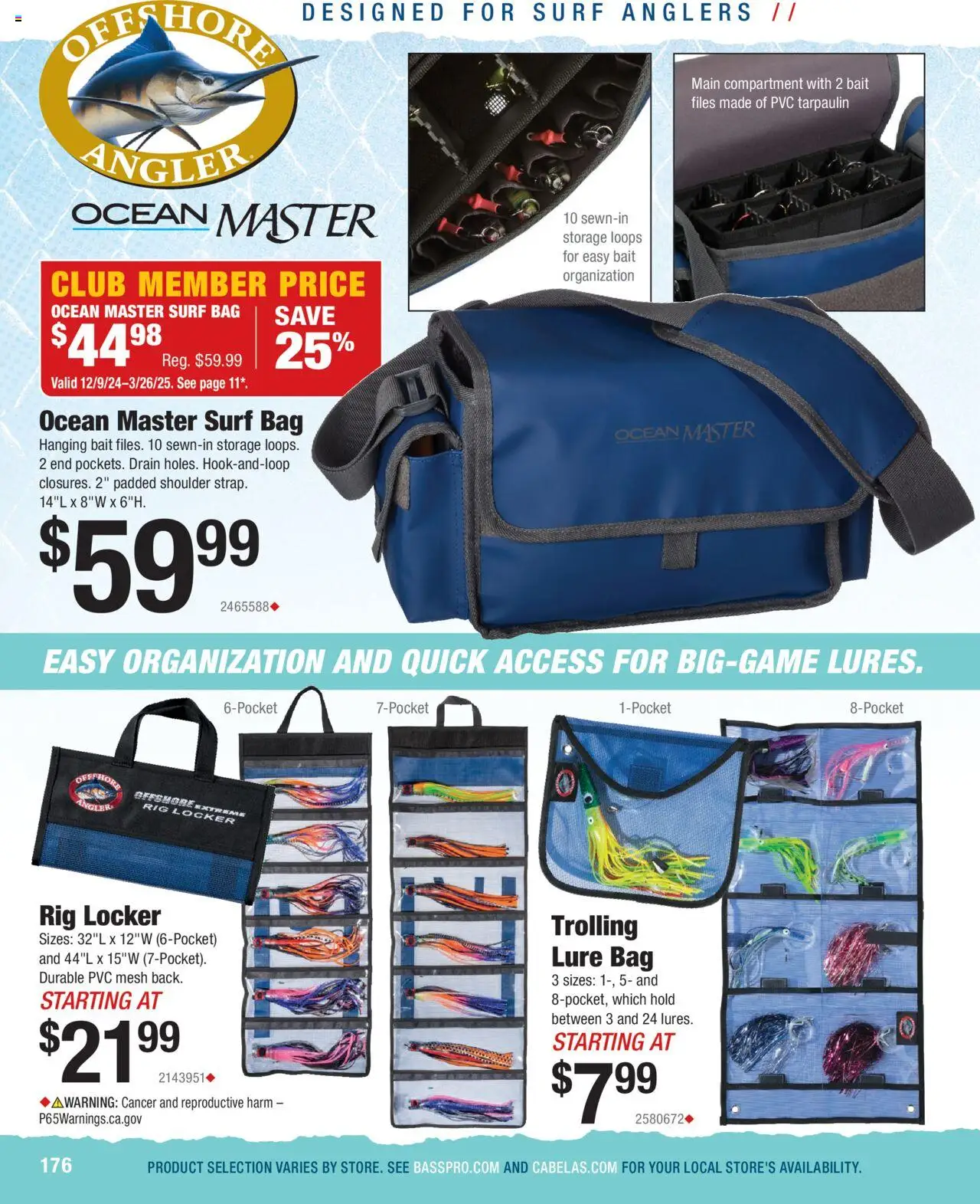 Cabela's Saltwater Specialist 25 - valid from 01.01.2025 | Page: 176 | Products: Lure, Bag, Rig, Bait
