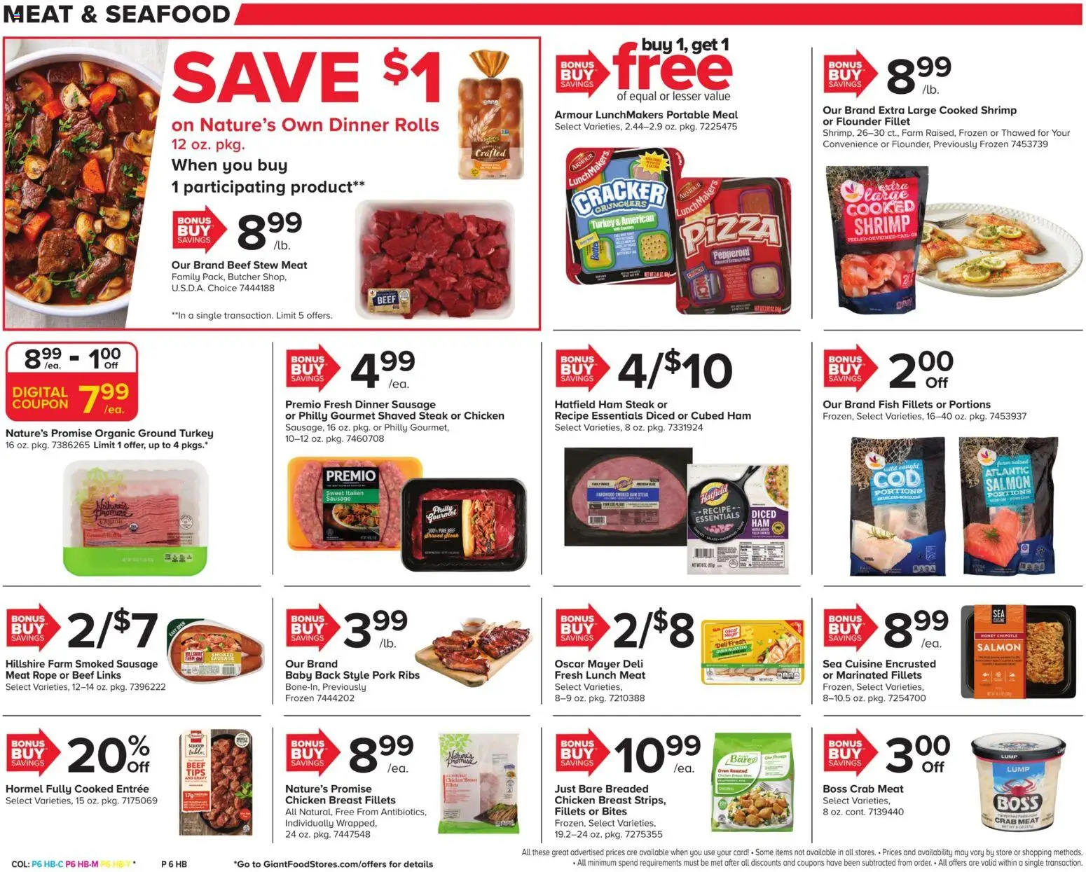 Giant Weekly Ad - valid from 31.10.2025 | Page: 13 | Products: Pizza, Seafood, Sausage, Oven