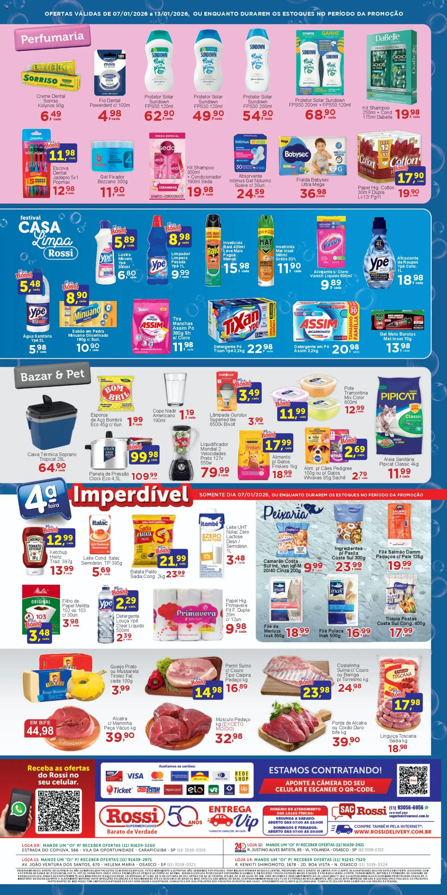 Rossi Supermercados Folheto - válido de 07.01.2026 | Página: 4 | Produtos: Celular, Creme, Absorvente, Fixador